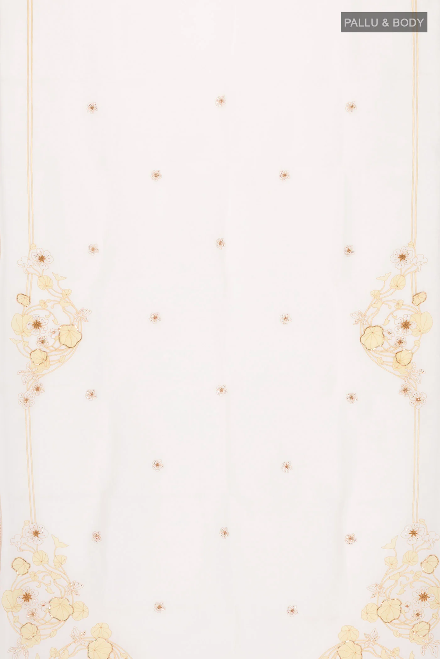 Aboli-Cream Organza Silk Saree - Image 4