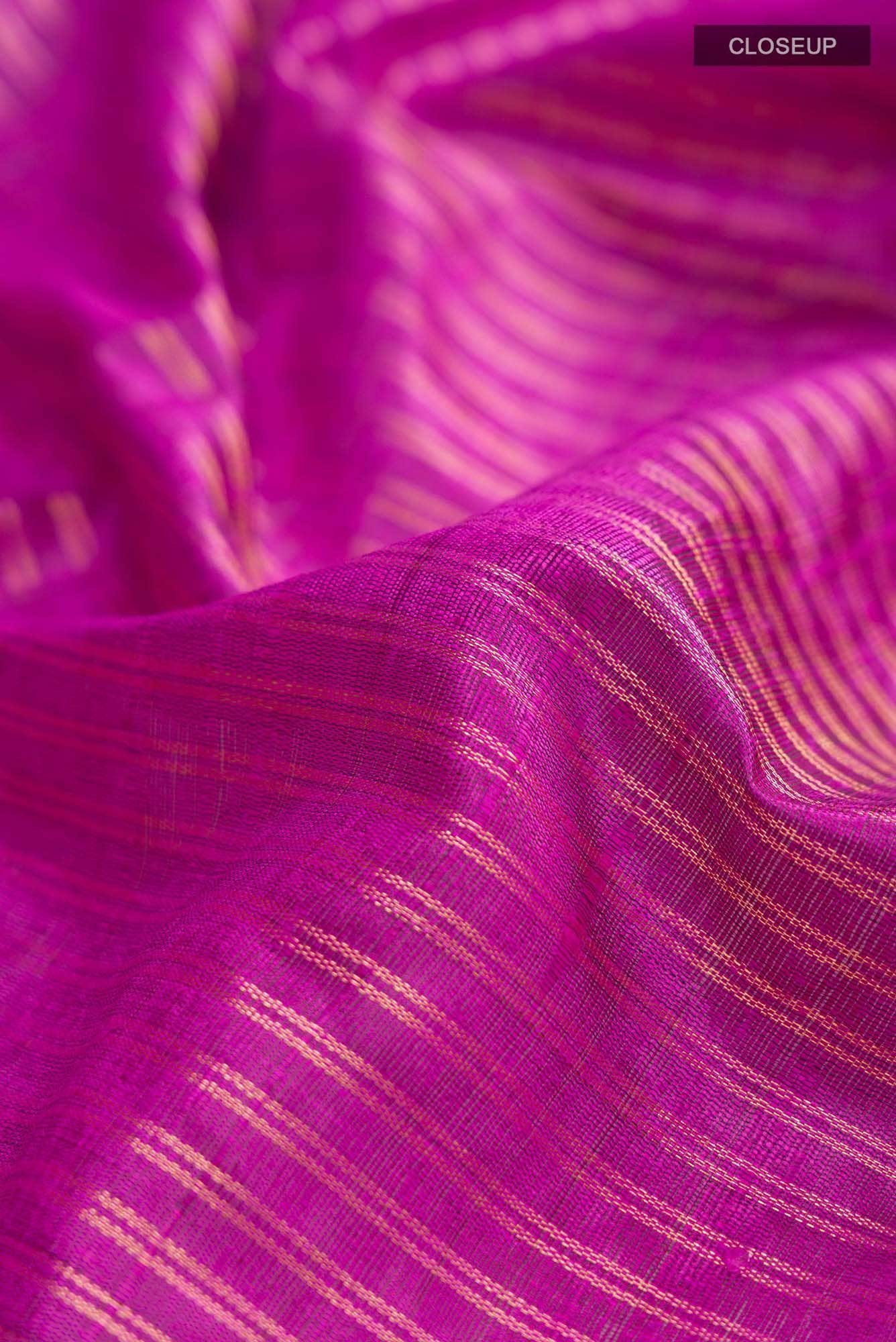 Akira-Dark Pink Bhagalpuri Tussar Silk Saree - Image 4