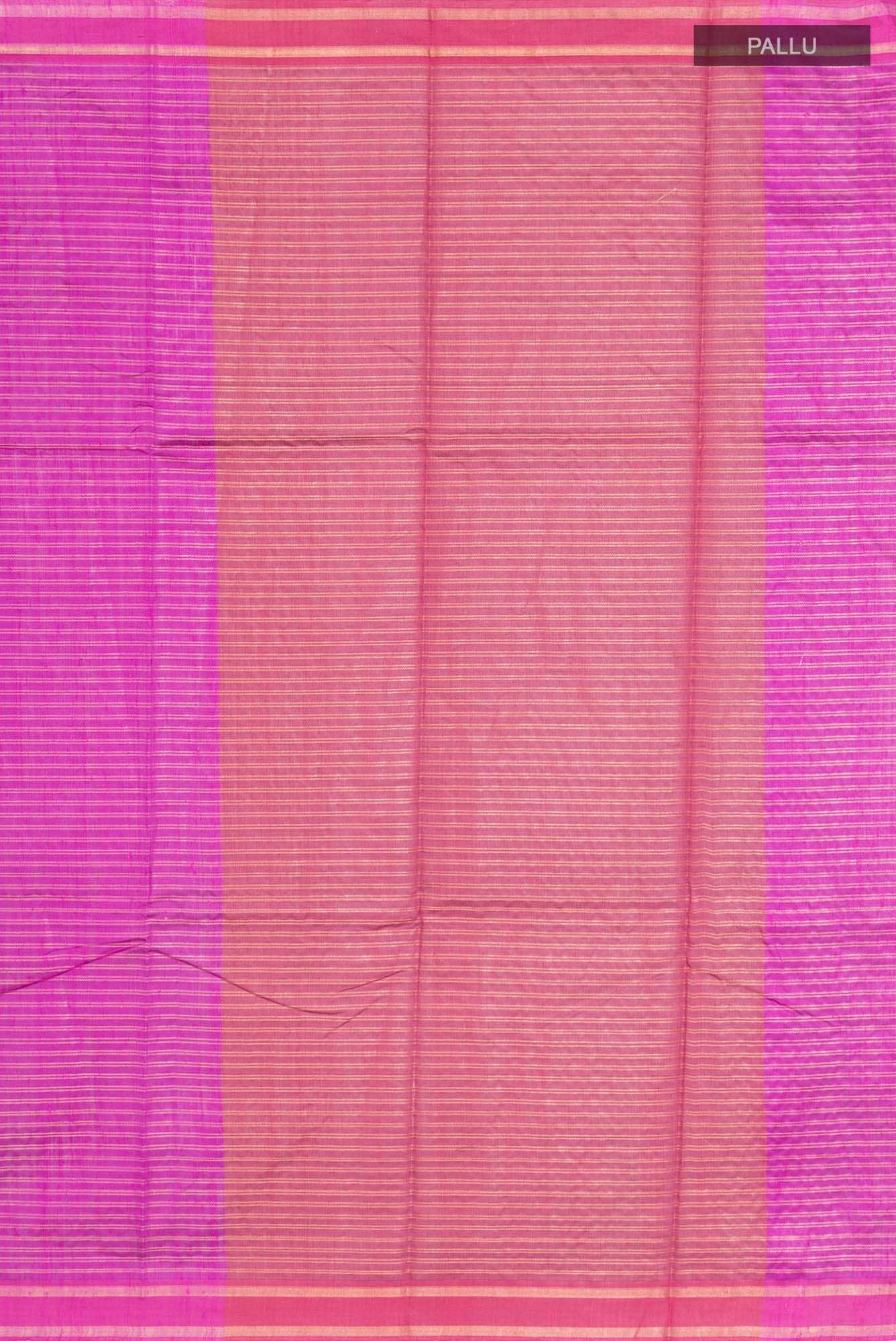 Akira-Dark Pink Bhagalpuri Tussar Silk Saree - Image 6