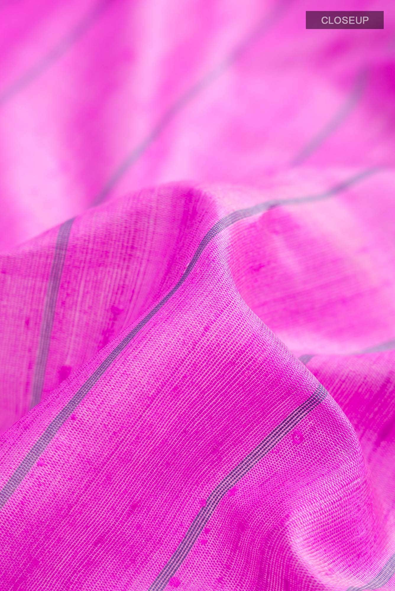 Amisha-Pink Bhagalpuri Tussar Silk Saree - Image 4