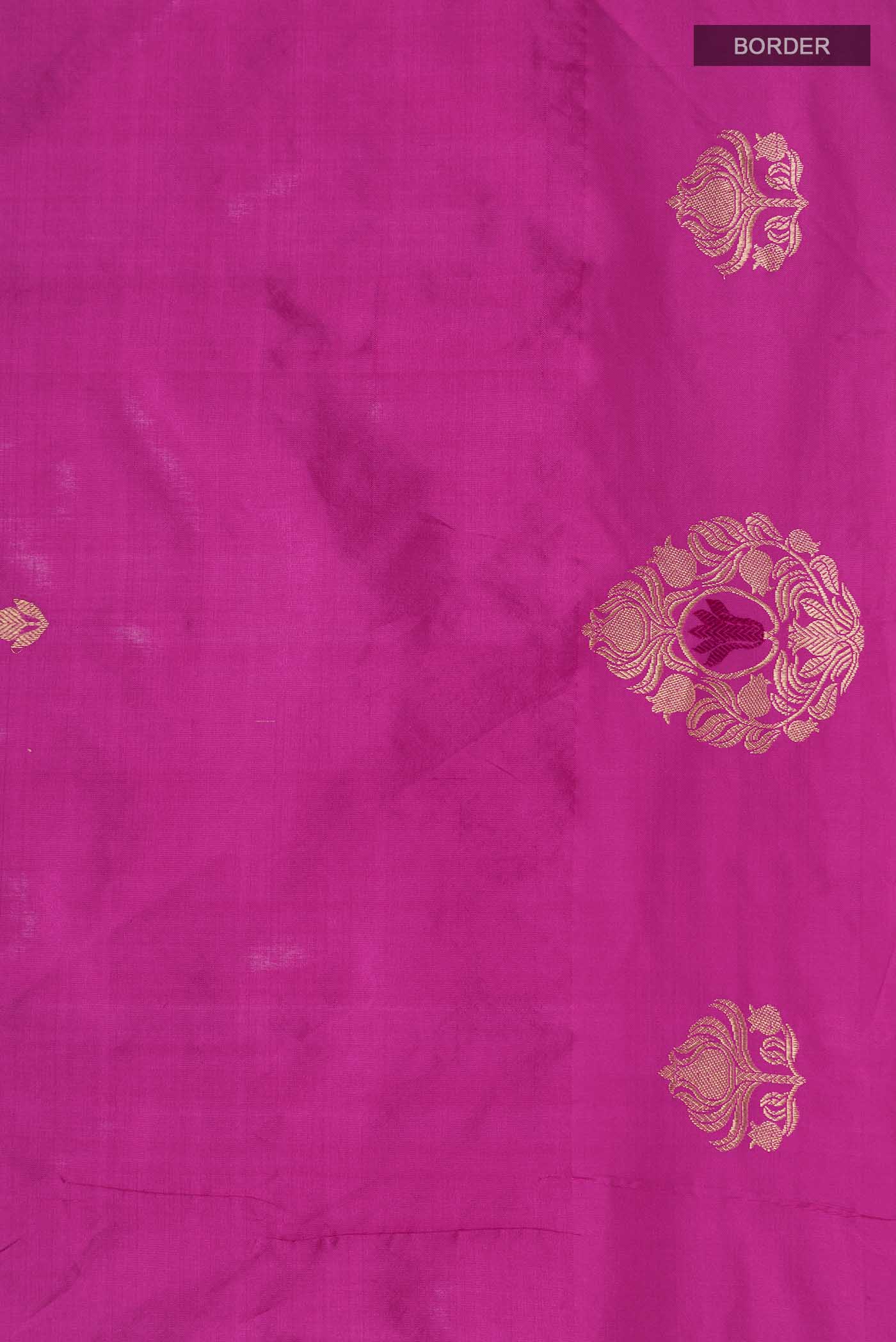 Anaar-Pink Banarasi Katan Silk Saree - Image 4