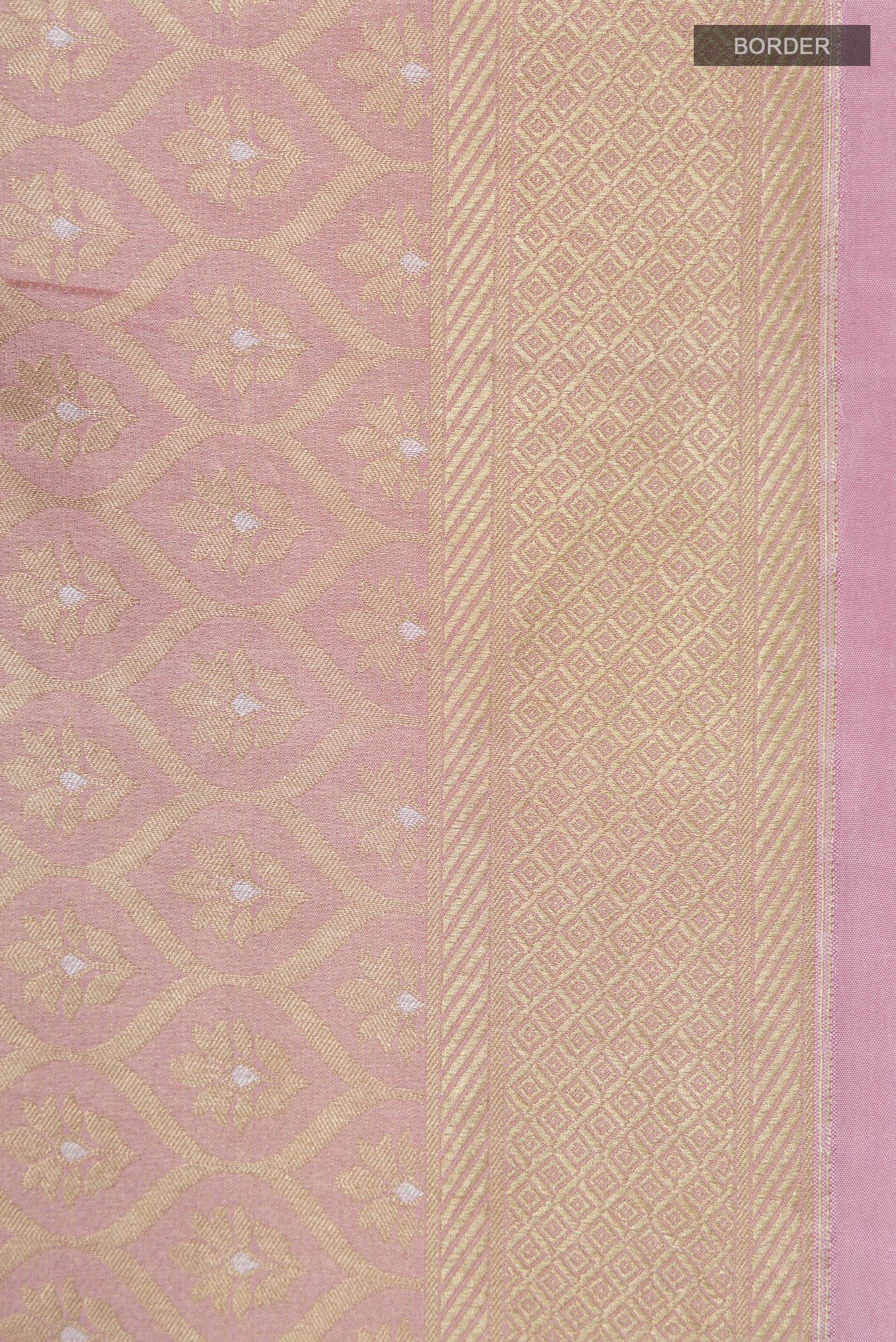 Antara-Rose Gold Banarasi Silk Saree - Image 5