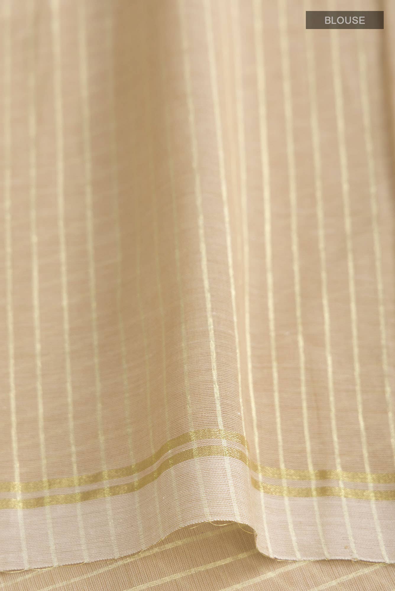 Anuradha-Beige Bengal Cotton Saree - Image 6