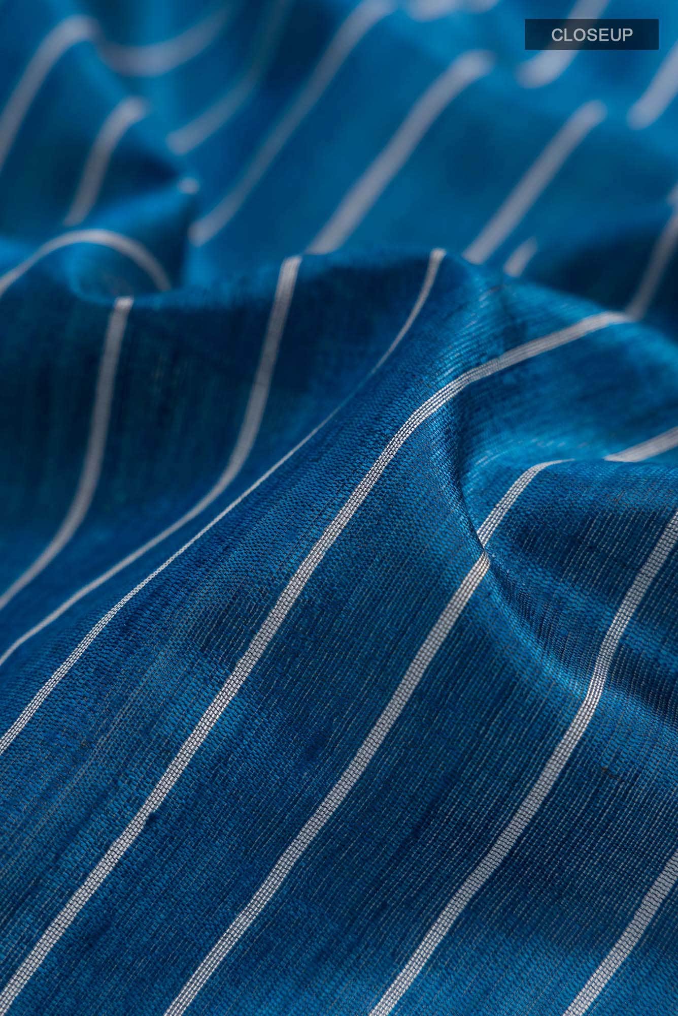 Avni-Blue Bhagalpuri Tussar Silk Saree - Image 3