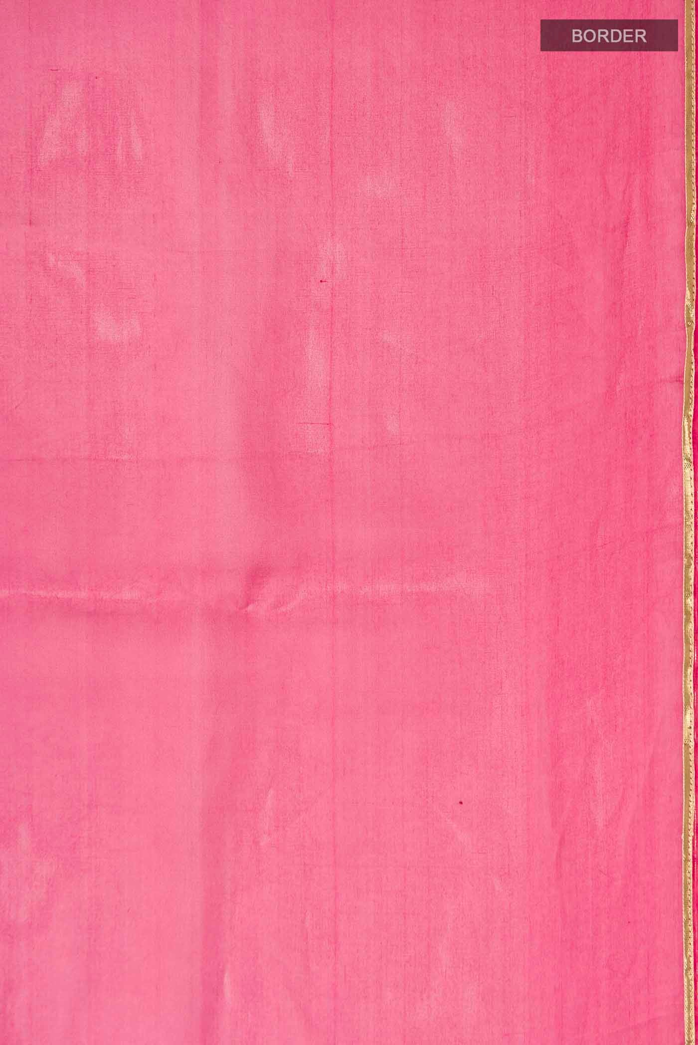 Bahar-Ruby Red Organza Silk Saree - Image 4