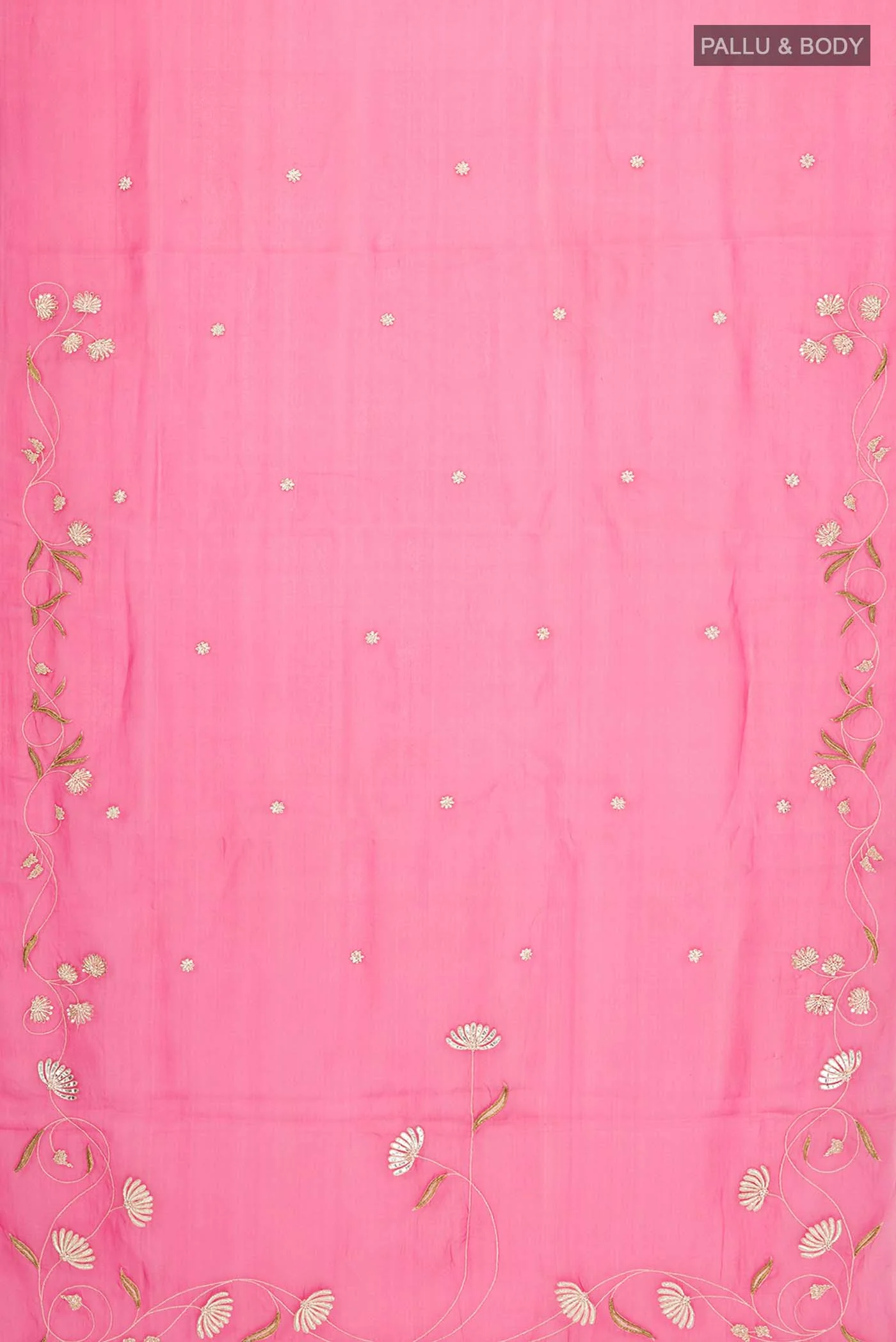 Bahar-Ruby Red Organza Silk Saree - Image 7