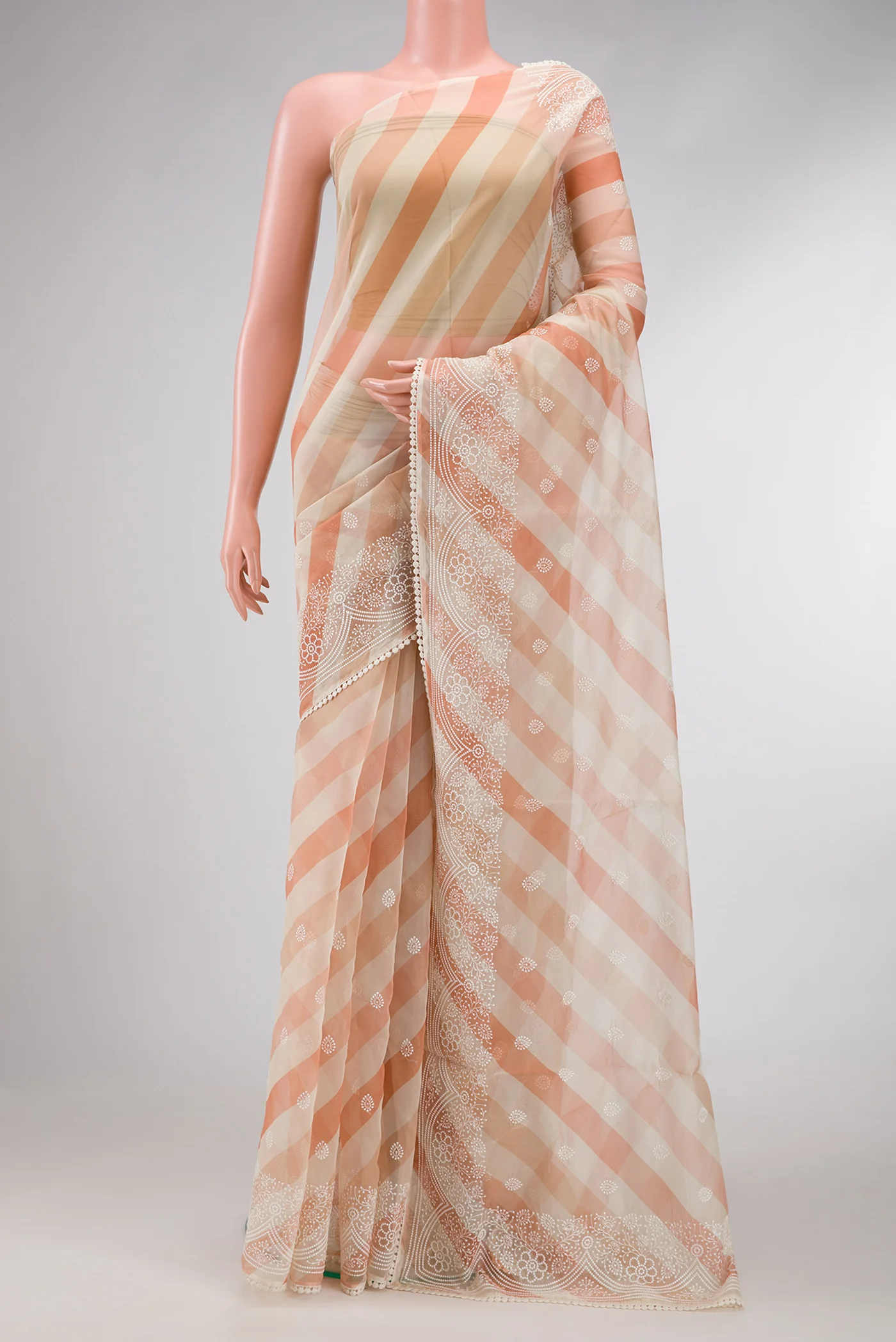 Multi Color Organza Silk Saree