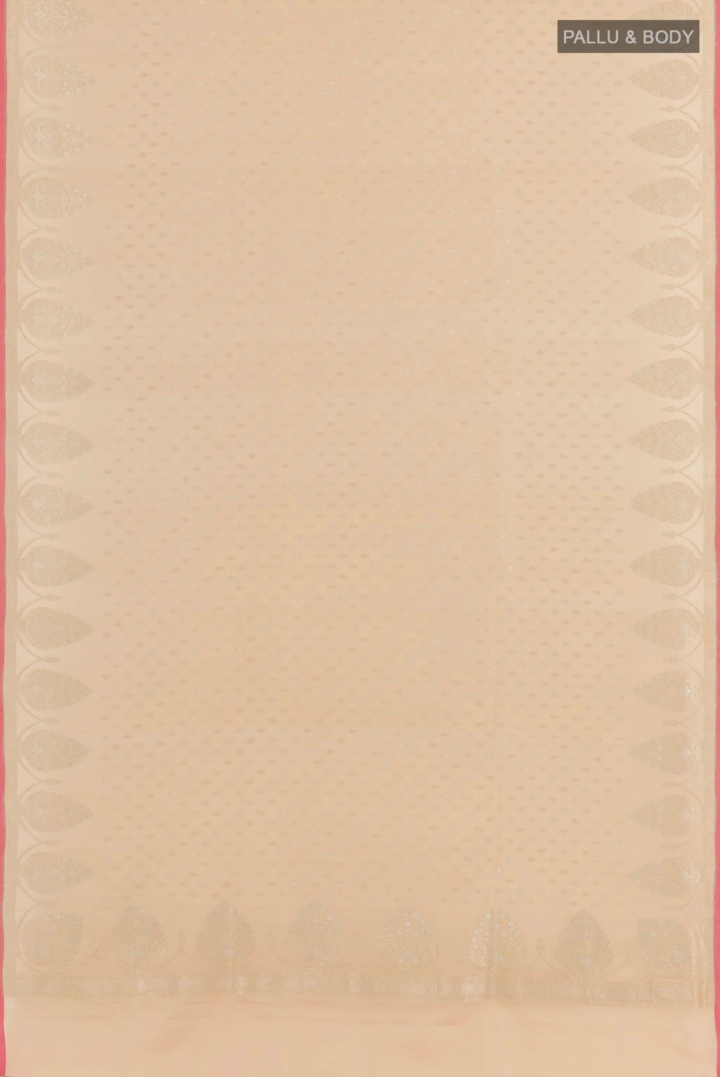 Beige Banarasi Silk Saree - Image 3