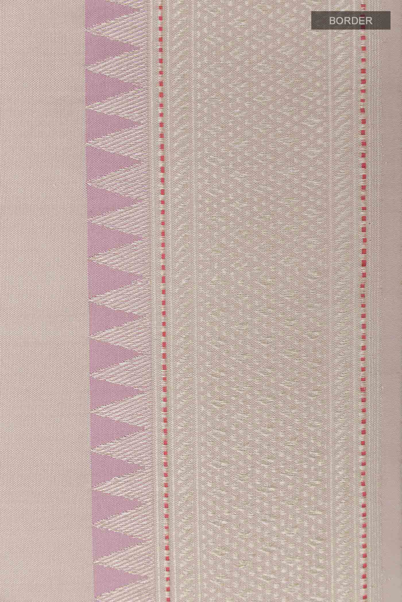 Rose Gold Banarasi Saree - Image 3