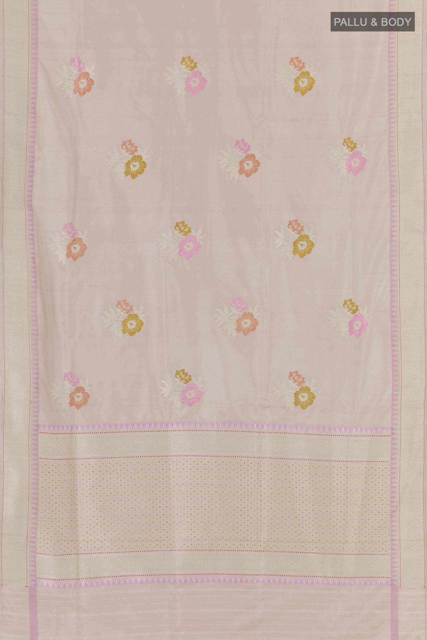 Rose Gold Banarasi Saree - Image 6