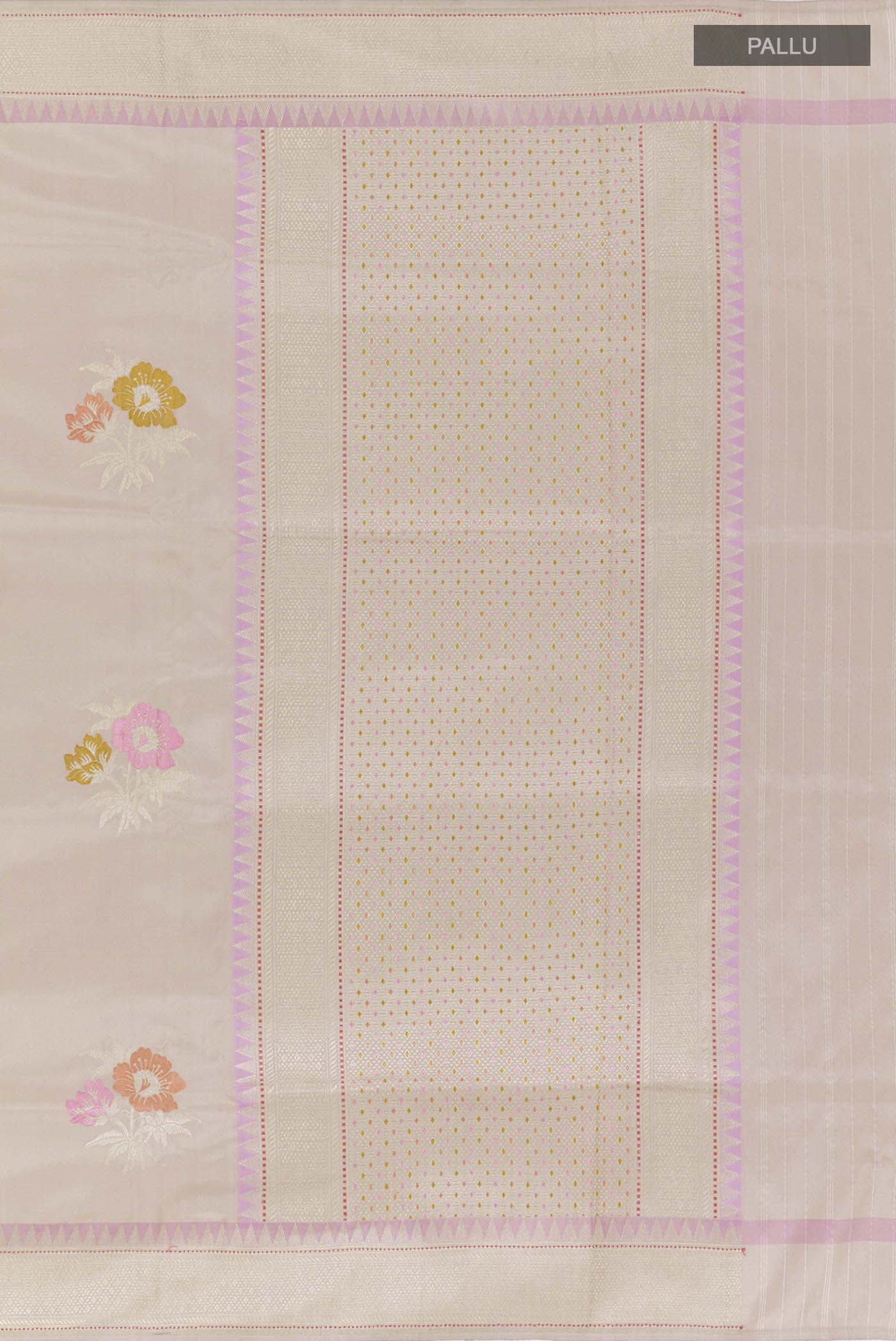 Rose Gold Banarasi Saree - Image 7
