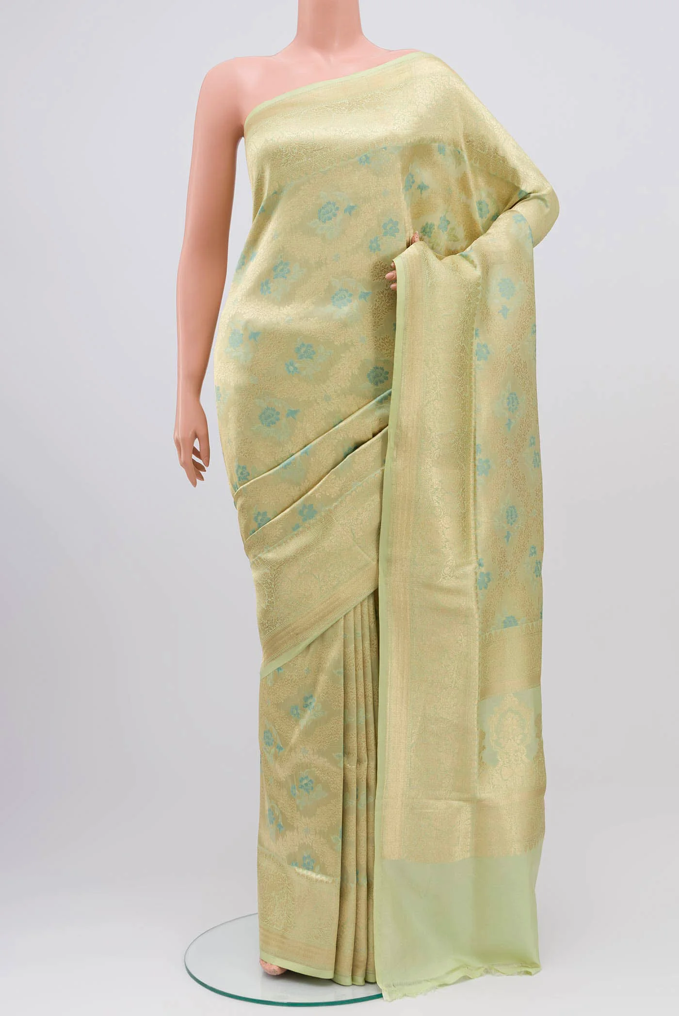 Light Green Banarasi Silk Saree