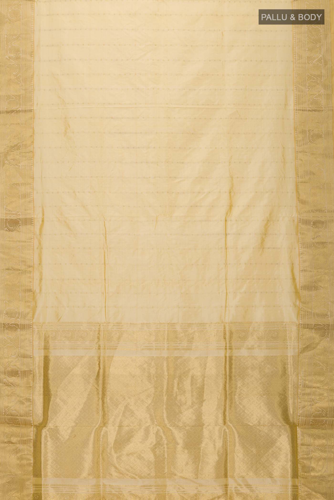 Beige Bangalore Silk Saree - Image 5