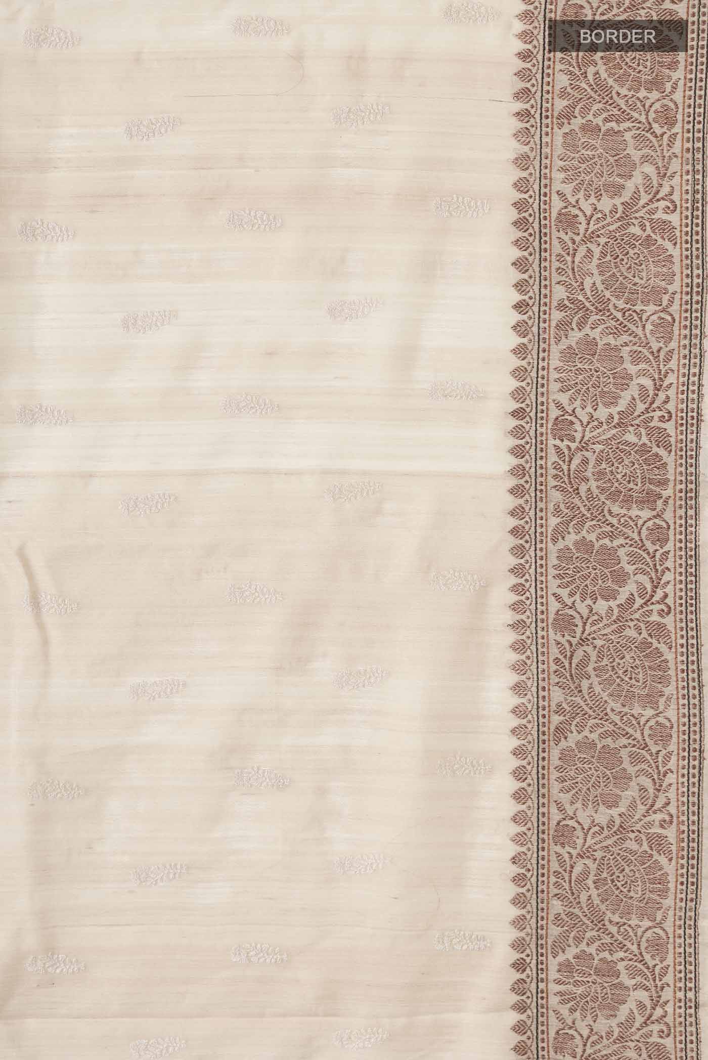 Beige Bhagalpuri Tussar Silk Saree - Image 3