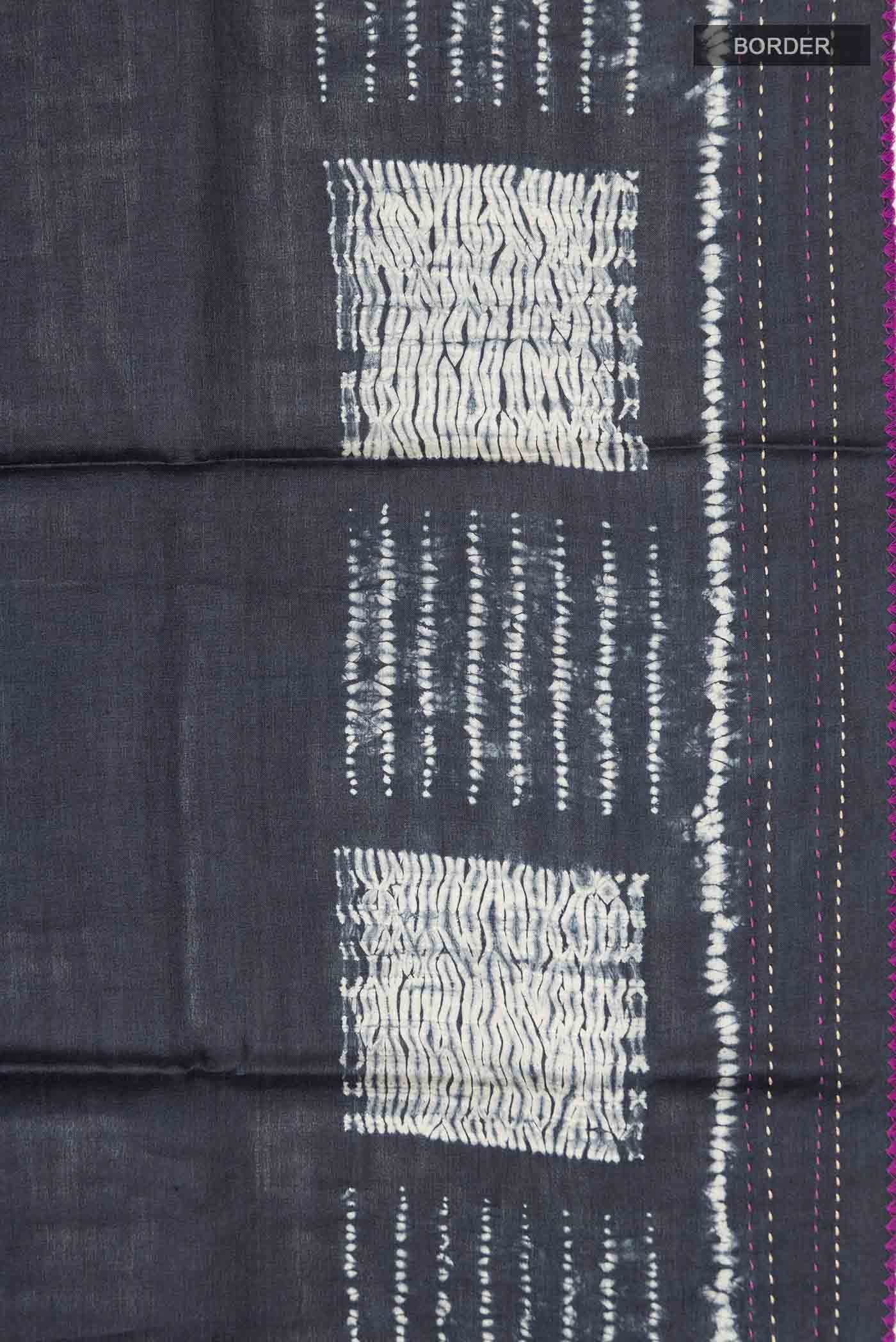Beige Bhagalpuri Tussar Silk Saree - Image 4