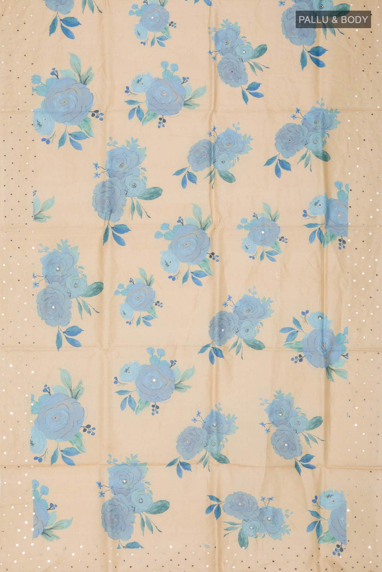 Beige Bhagalpuri Tussar Silk Saree - Image 3