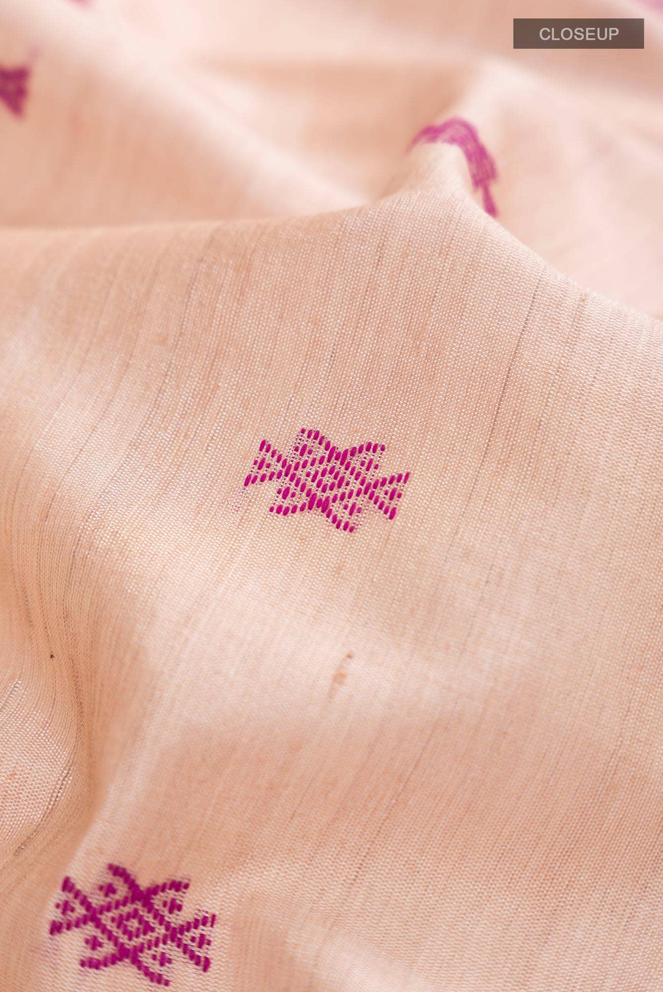 Beige Bhagalpuri Tussar Silk Saree - Image 3