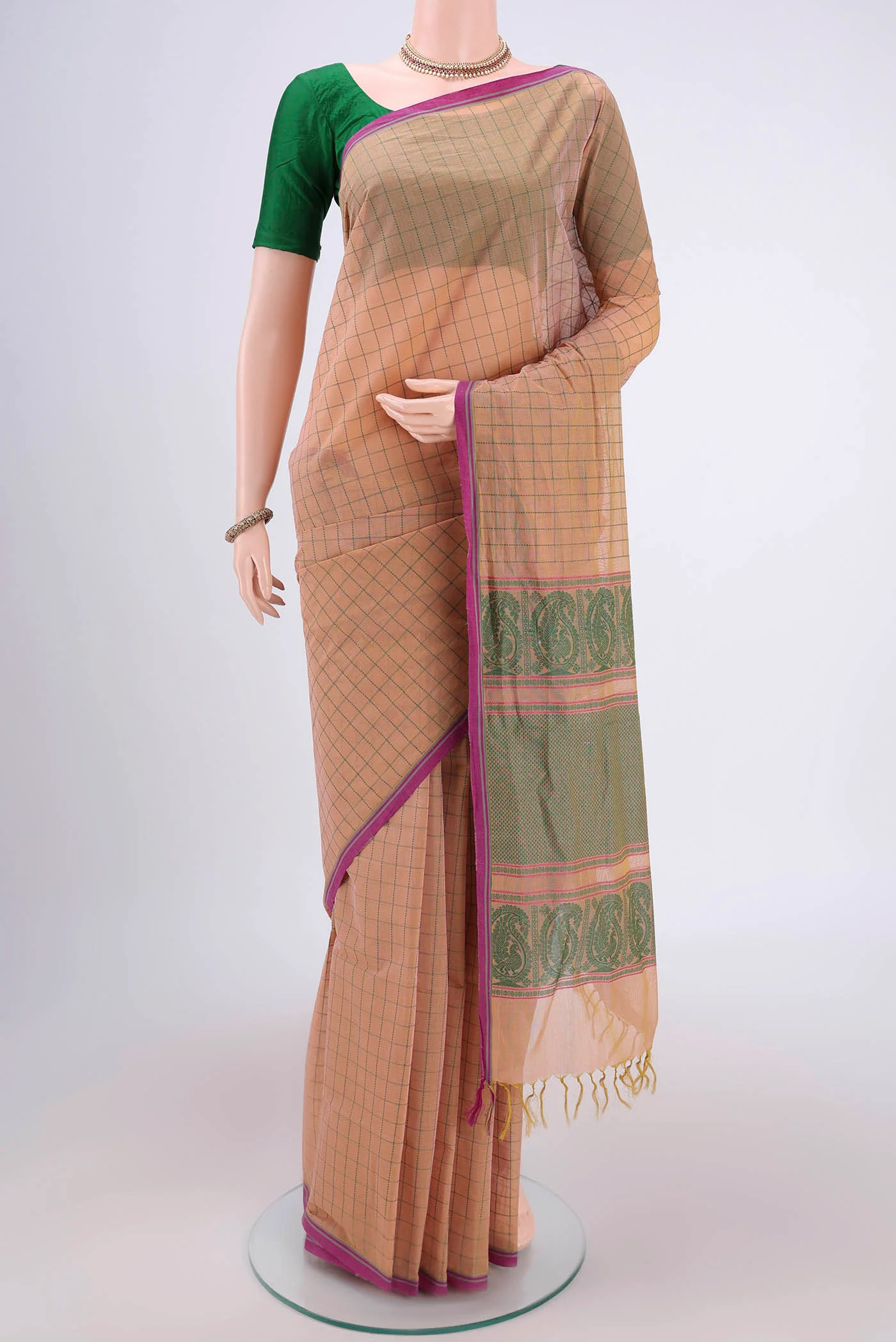 Sandal Coimbatore Cotton Saree