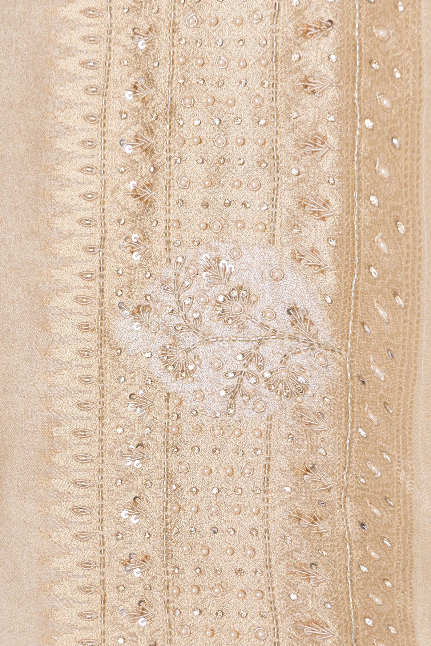 Beige Banarasi Georgette Saree - Image 3