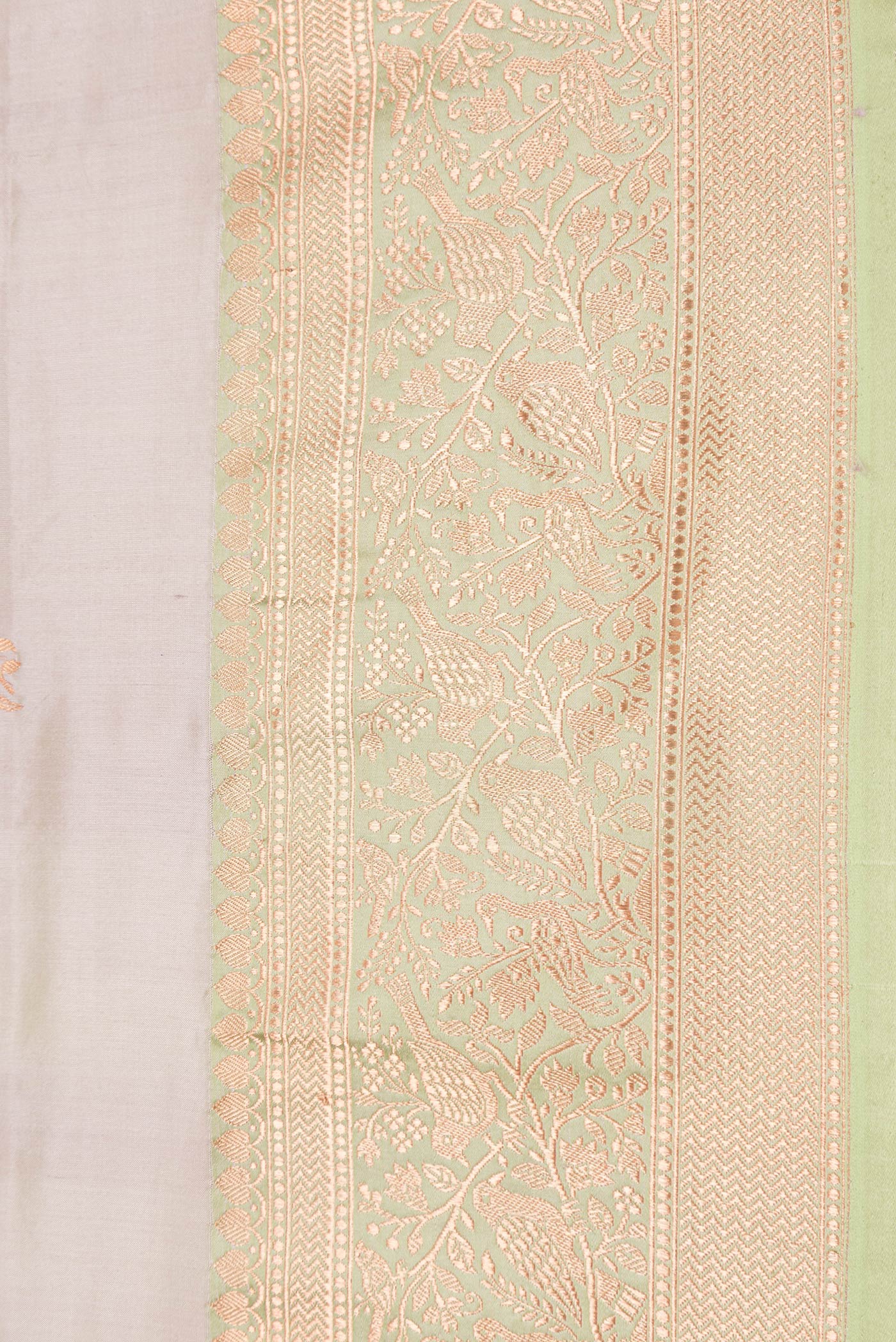 Beige Banarasi Silk Saree - Image 3