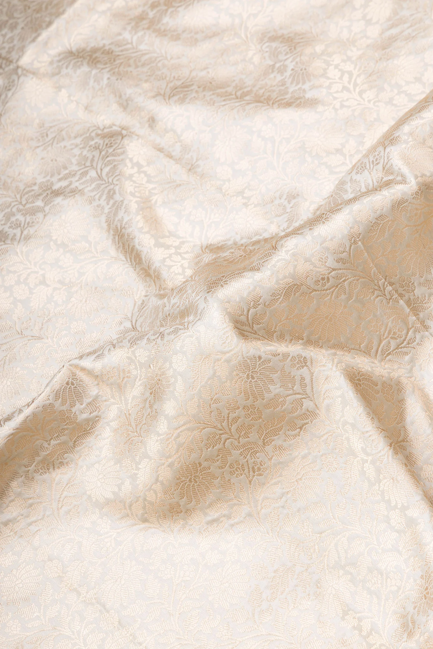 Beige Banarasi Silk Saree - Image 2