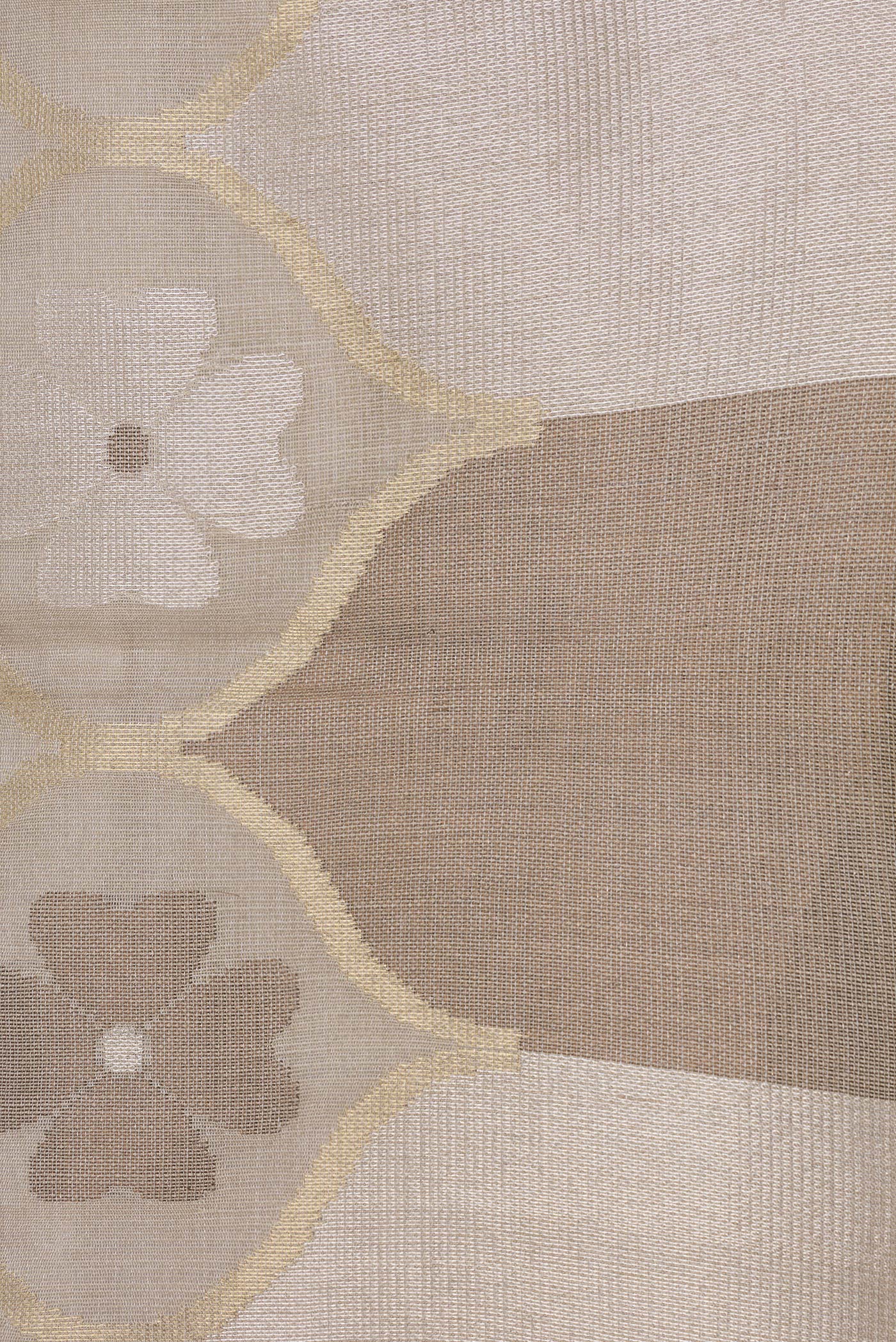 Beige Dual Tone Chanderi Silk Saree - Image 3