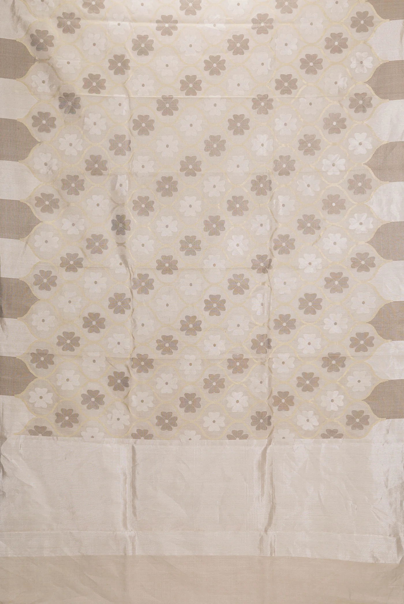 Beige Dual Tone Chanderi Silk Saree - Image 6