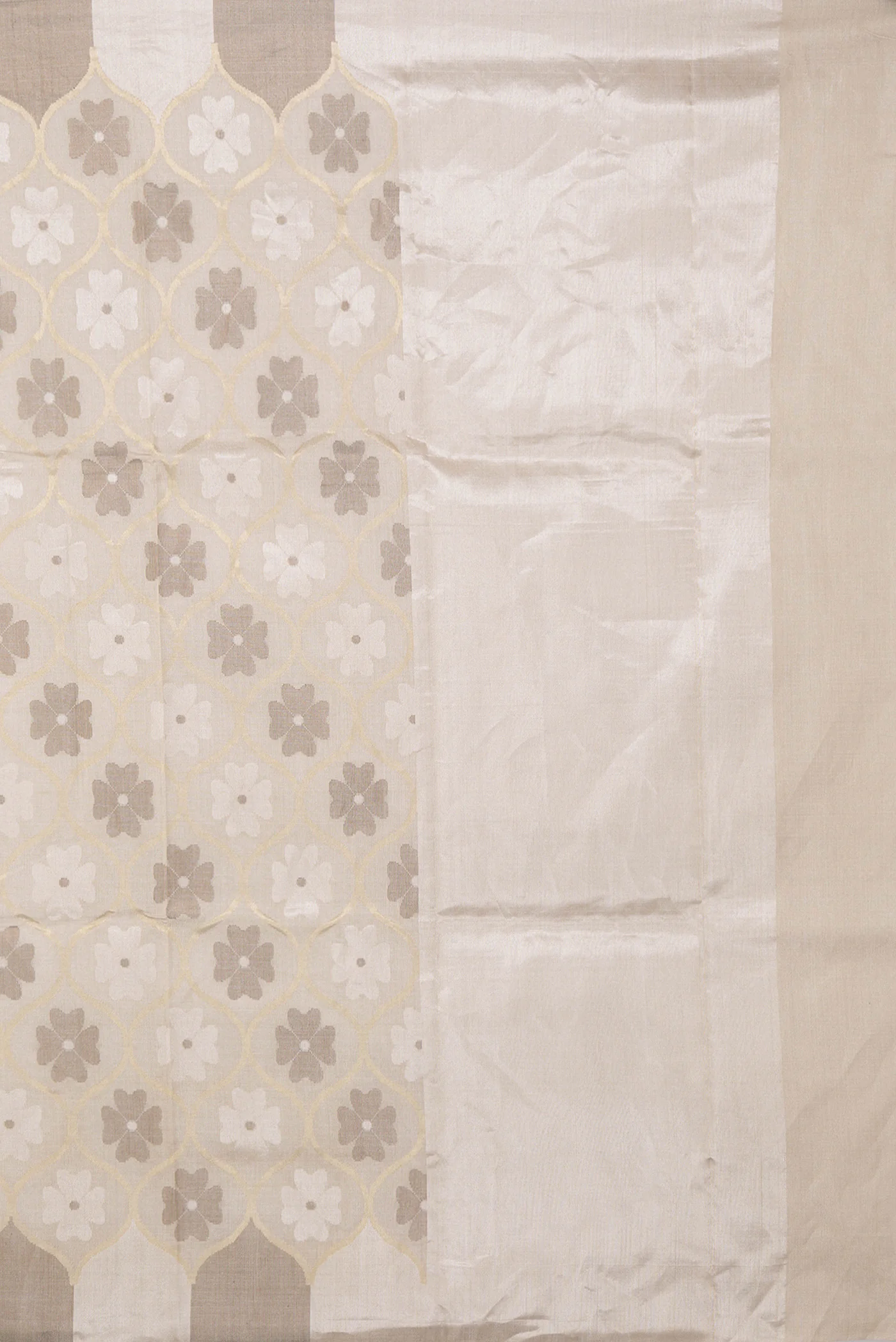 Beige Dual Tone Chanderi Silk Saree - Image 7