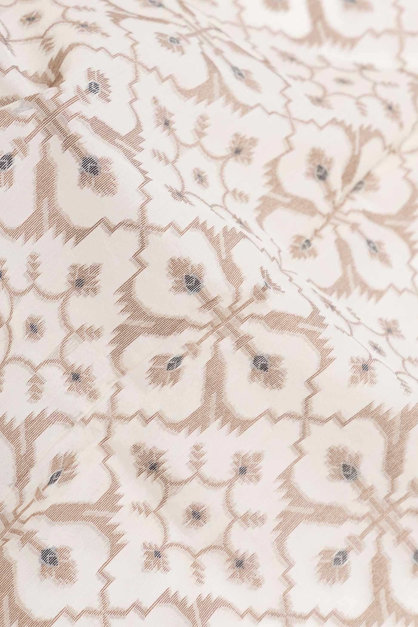Beige Dual Tone Chanderi Silk Saree - Image 2