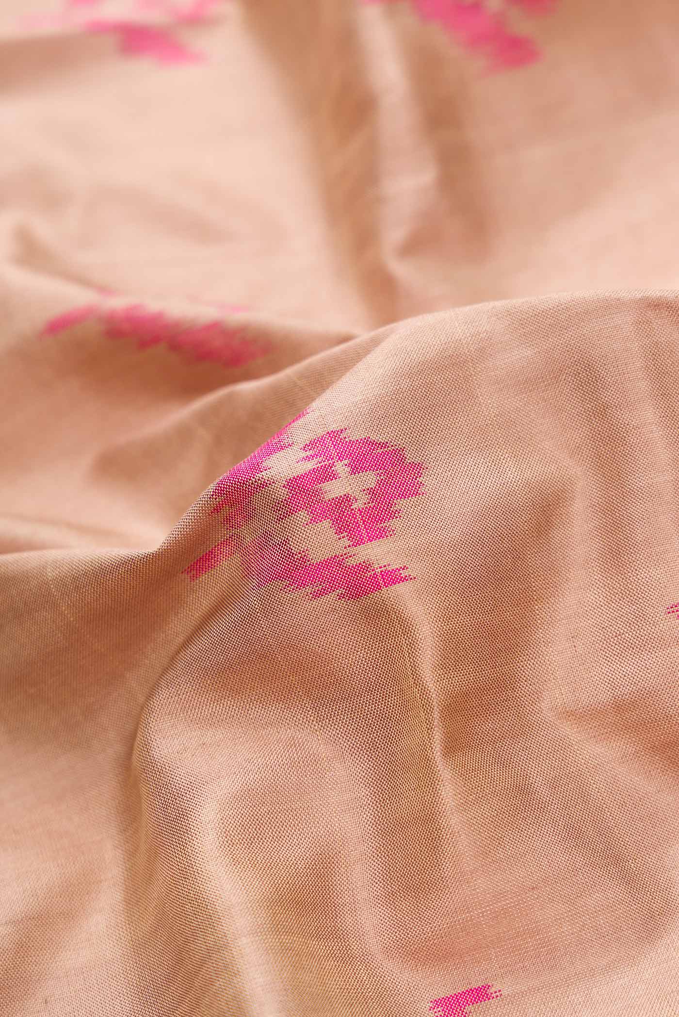 Beige Pochampally Silk Saree - Image 2