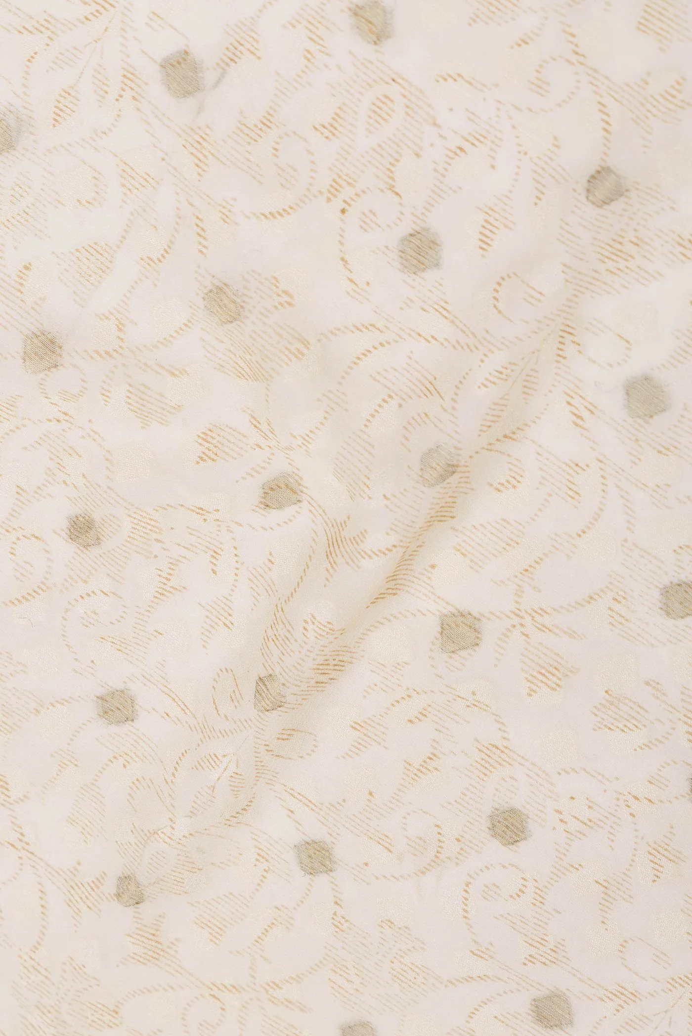 Cream Mysore Georgette Saree - Image 2