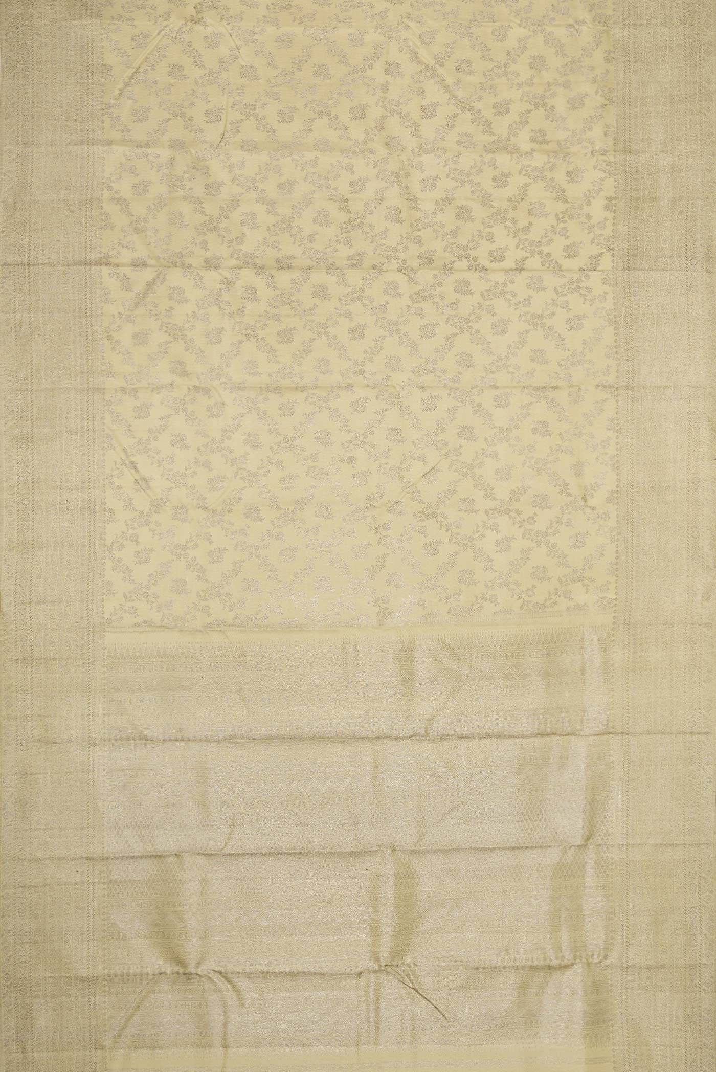Beige Dual Tone Kanjivaram Silk Saree - Image 6