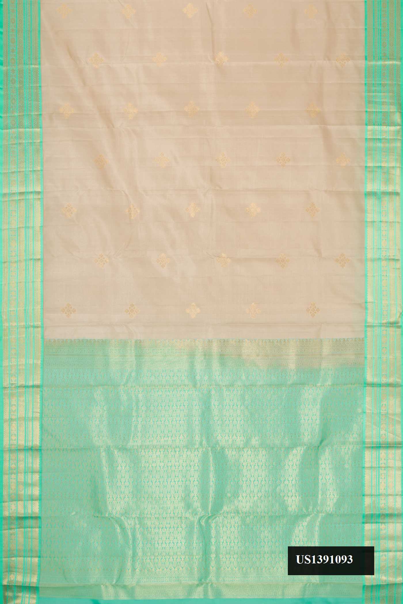 Beige Dual Tone Kanchipuram Silk Saree