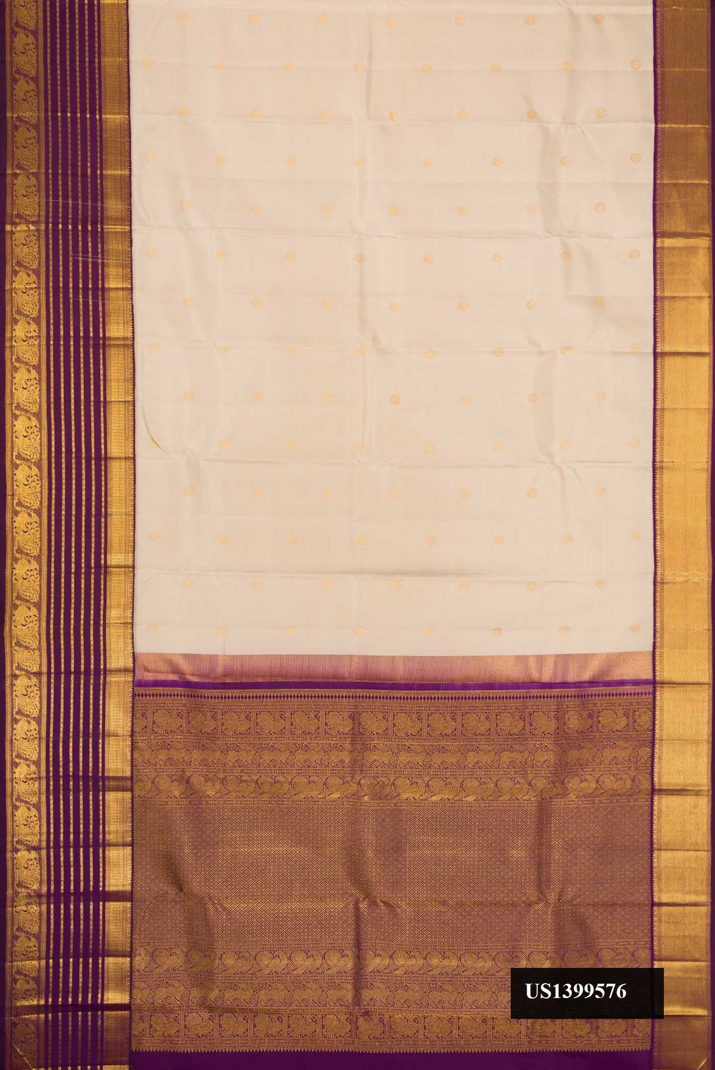 Beige Dual Tone Kanchipuram Silk Saree