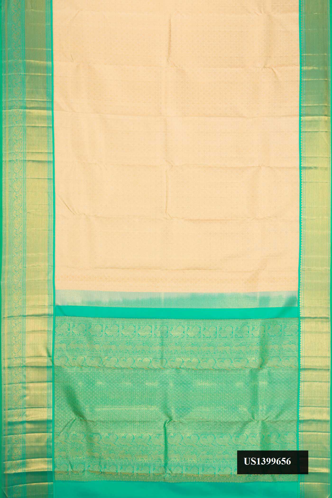 Beige Dual Tone Kanchipuram Silk Saree