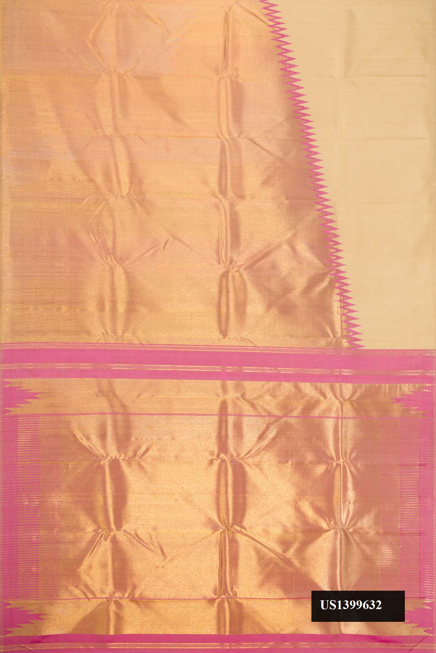 Beige Dual Tone Kanchipuram Silk Saree