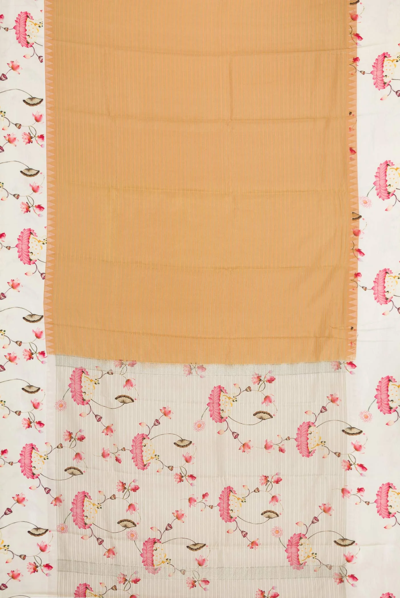 Beige Dual Tone Kanjivaram Silk Saree - Image 6