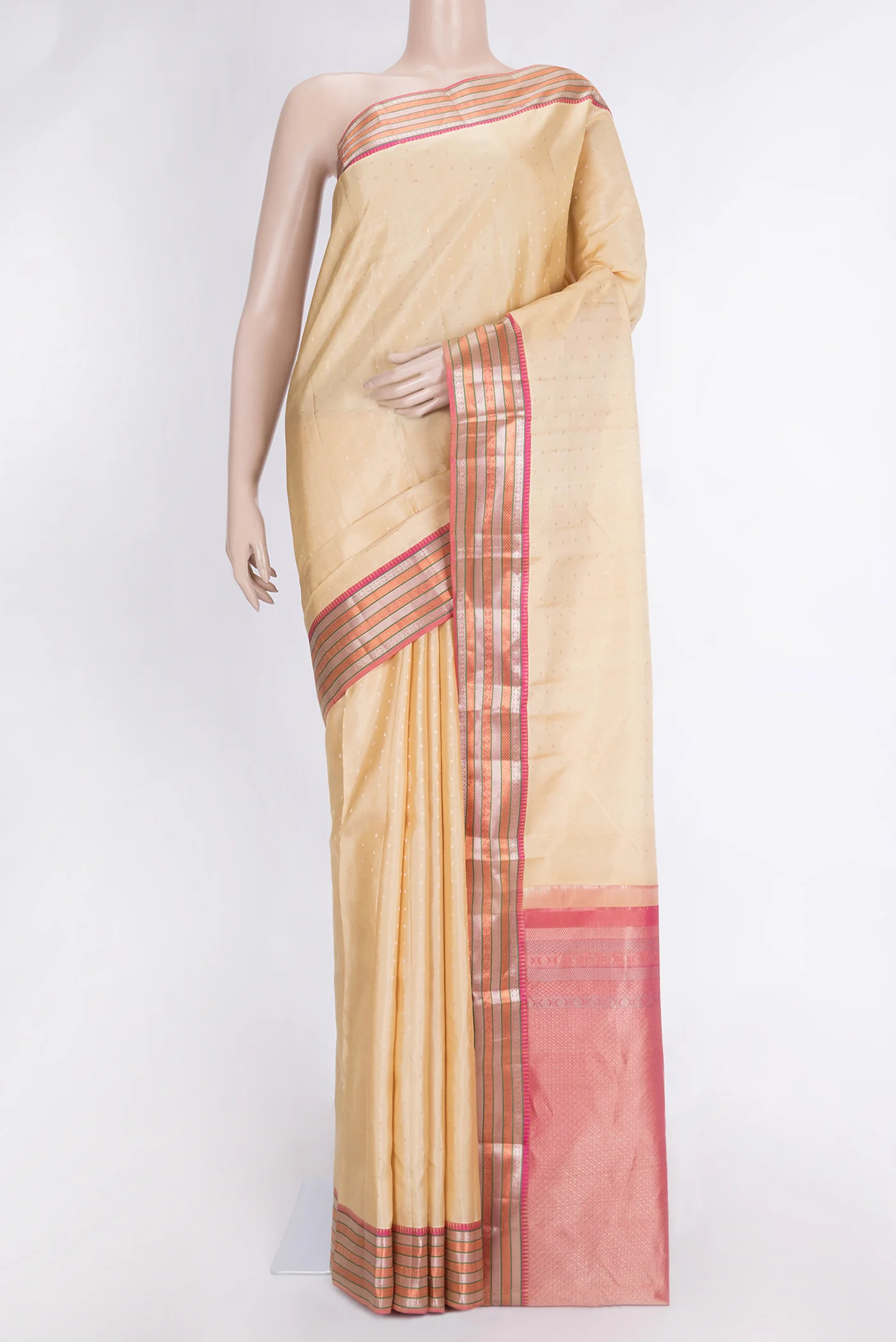 Sandal Kanchipuram Silk Saree