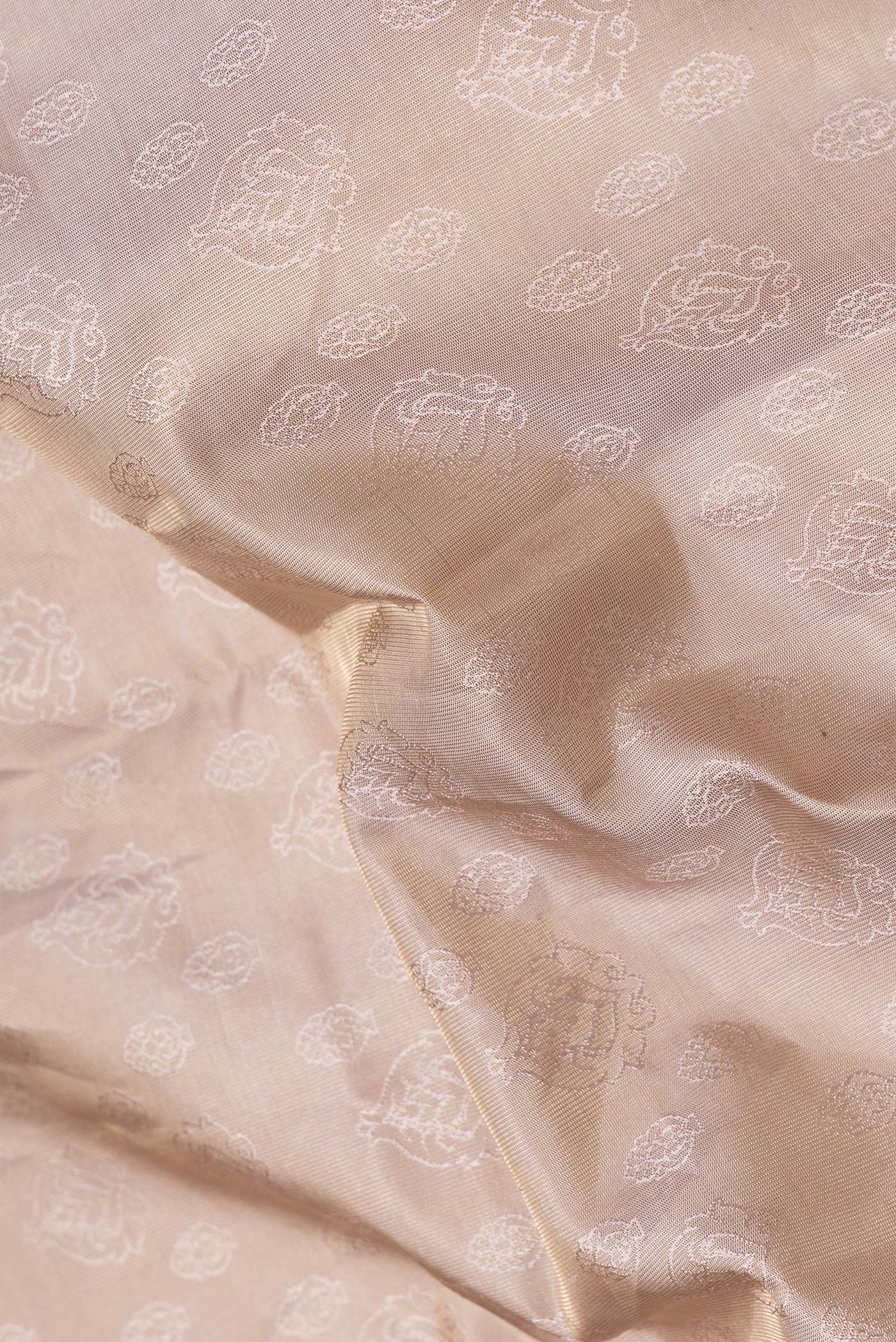 Beige Kanchipuram Silk Saree - Image 2