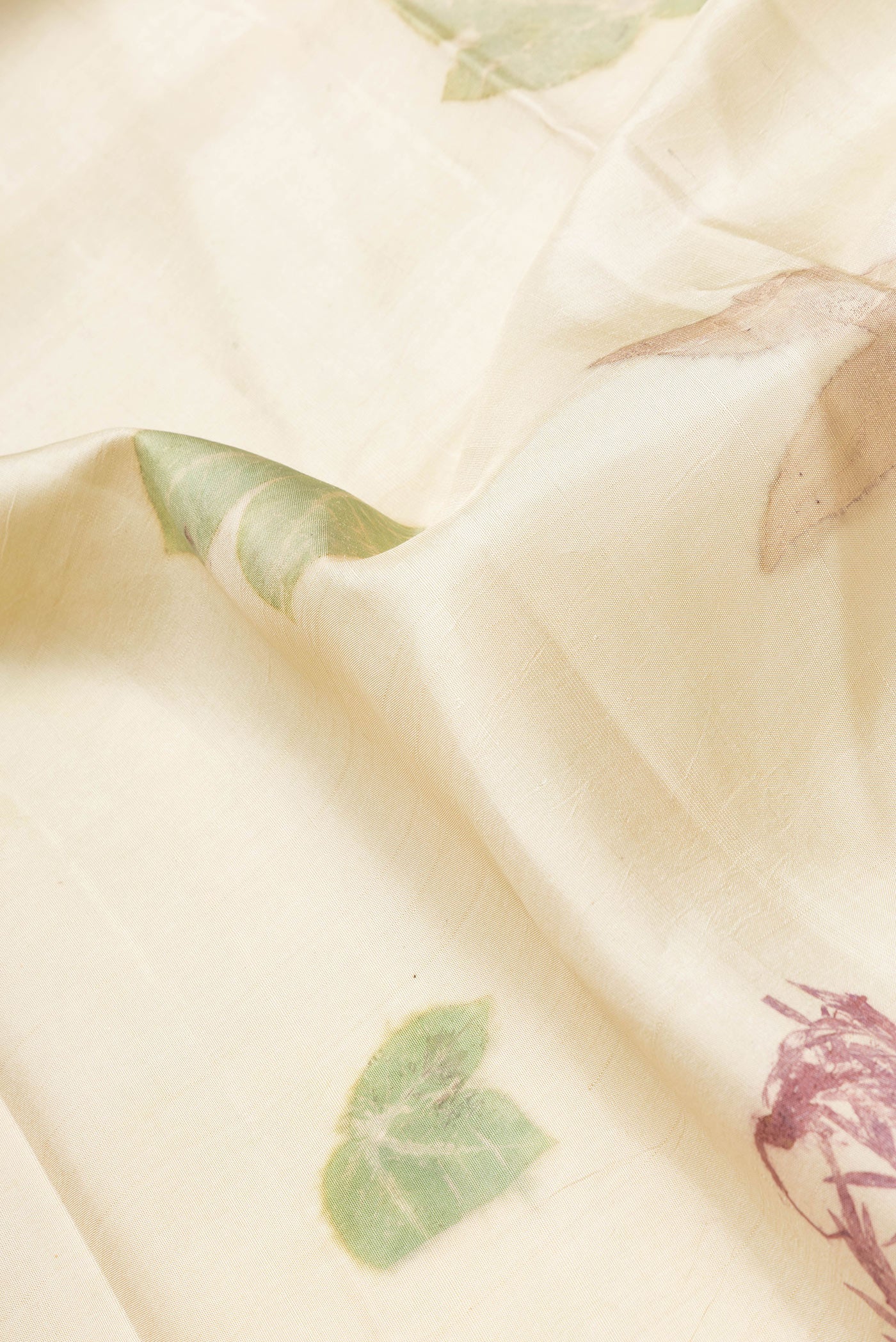 Cream Kanchipuram Silk Saree - Image 2