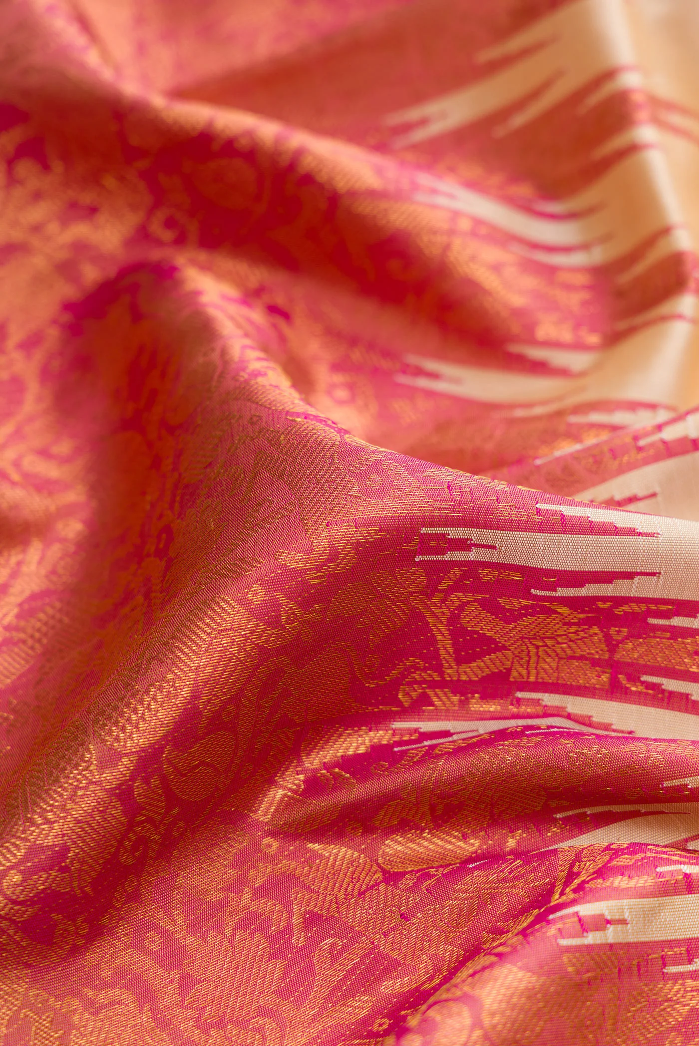 Beige Kanchipuram Silk Saree - Image 2