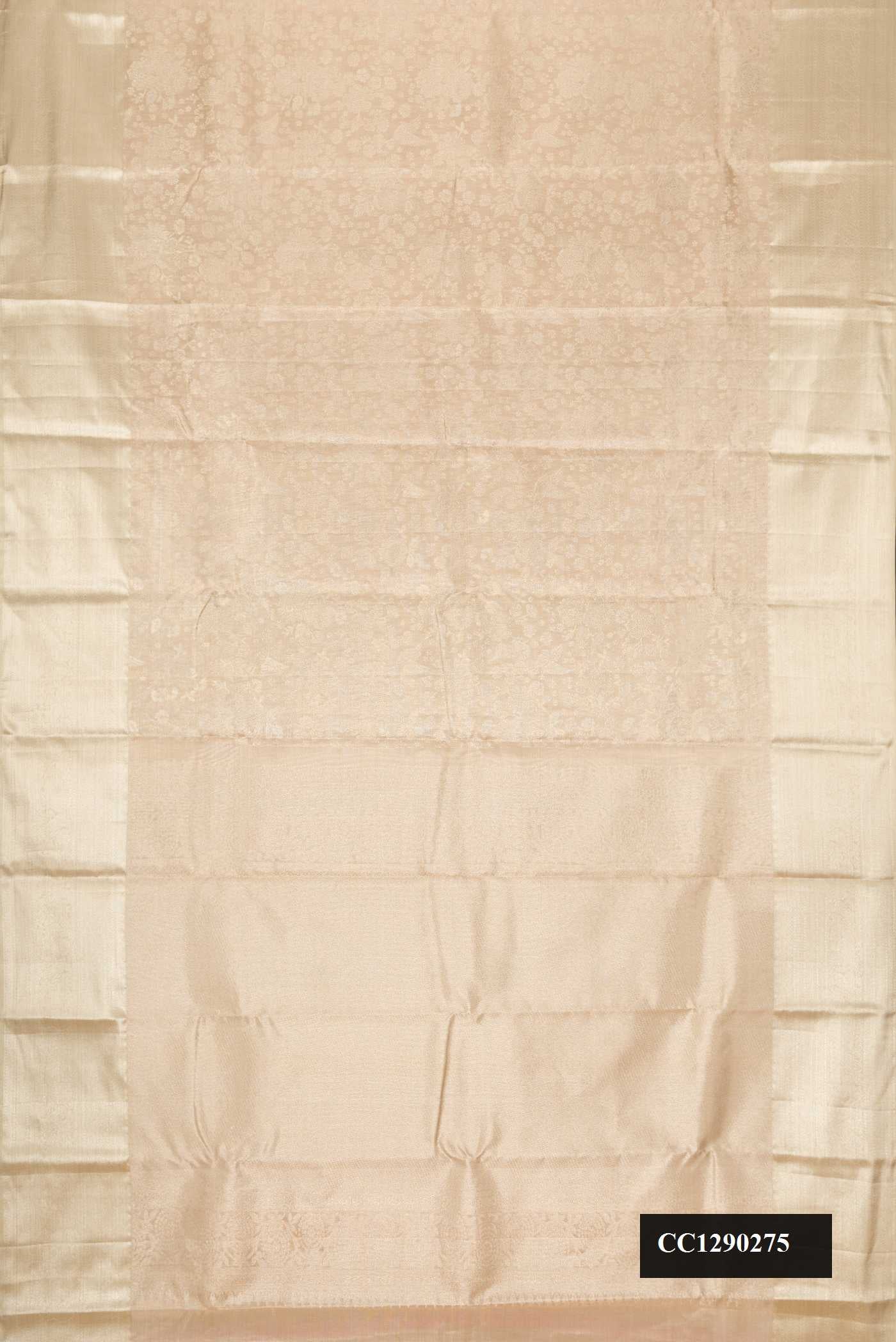 Beige Dual Tone Kanchipuram Tissue Silk Saree