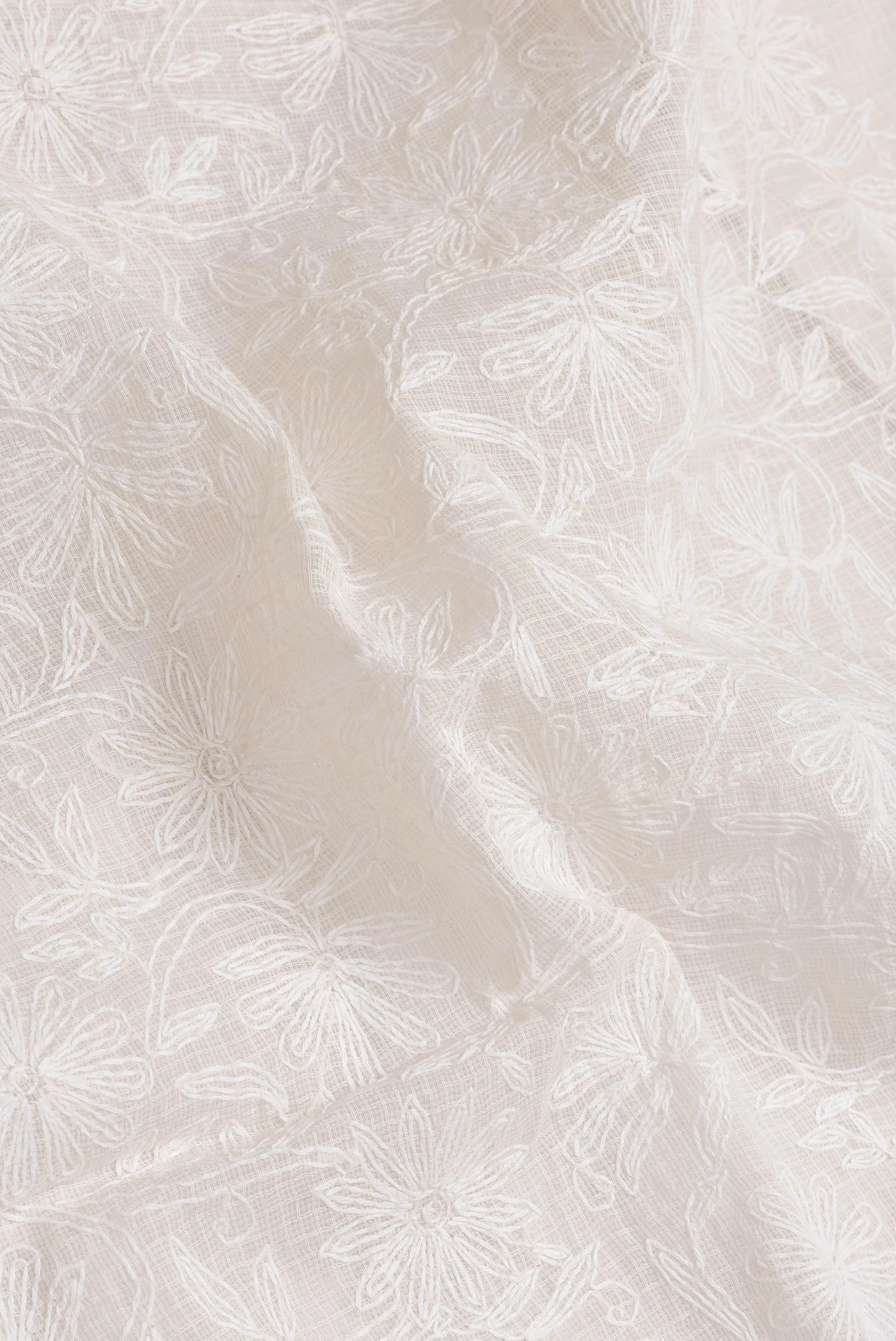 Cream Kota Silk Saree - Image 2
