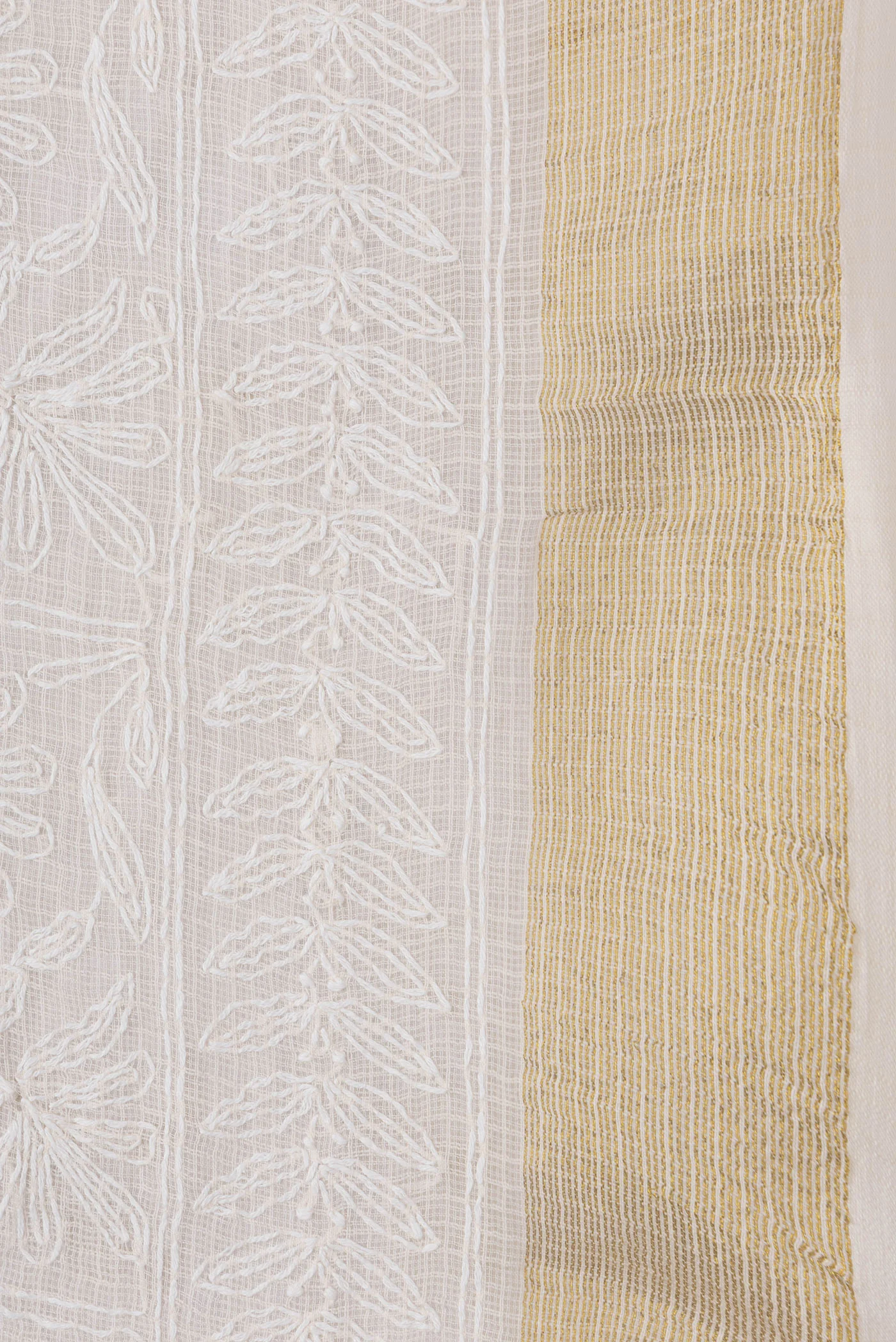 Cream Kota Silk Saree - Image 3