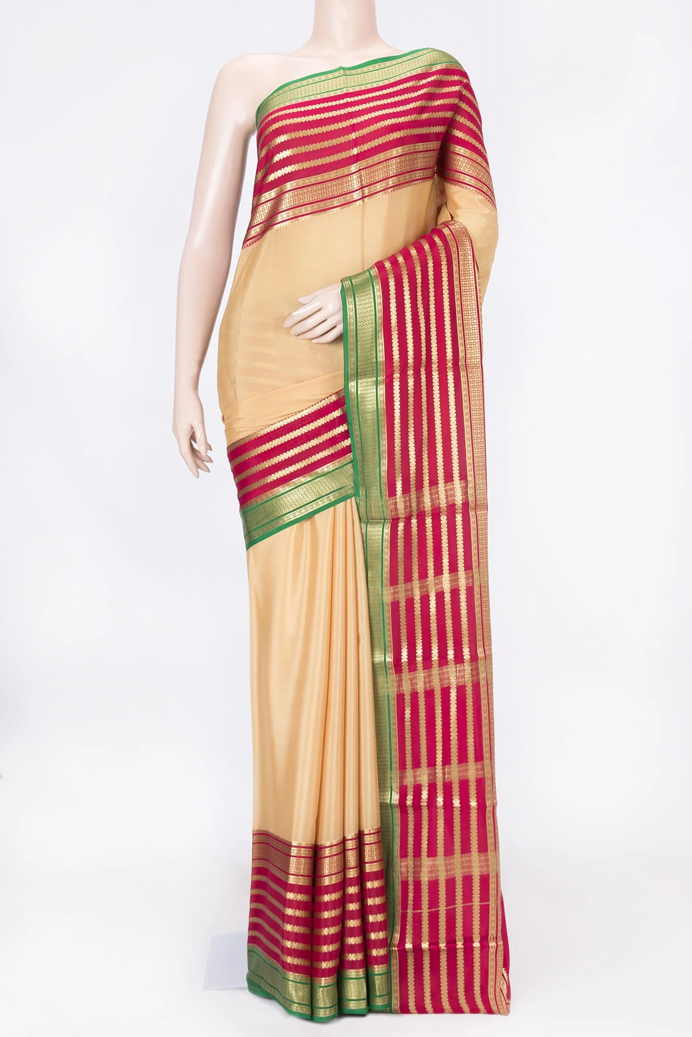 Sandal Mysore Crepe Saree