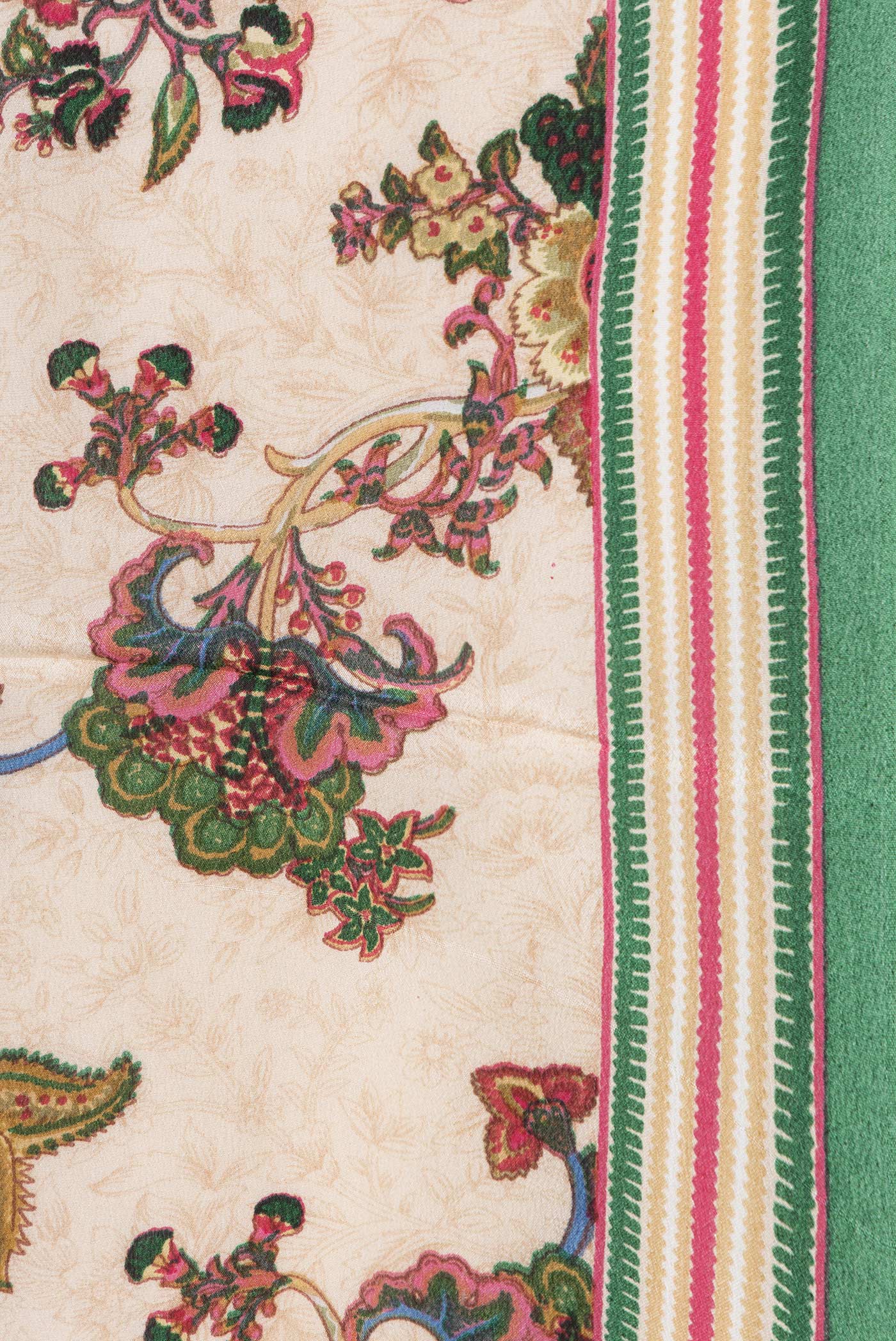 Beige Mysore Crepe Saree - Image 3