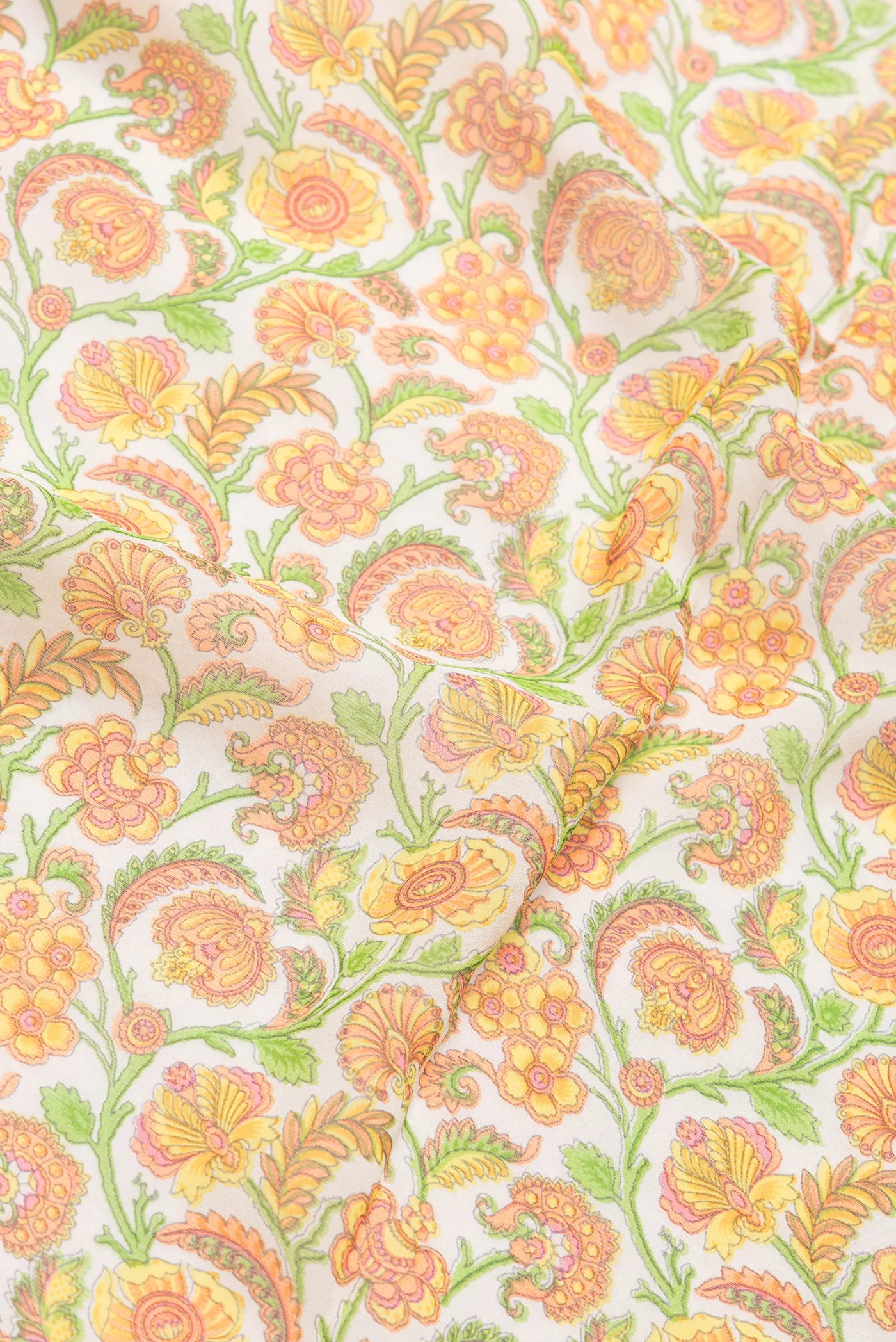 Off White Mysore Georgette Saree - Image 2