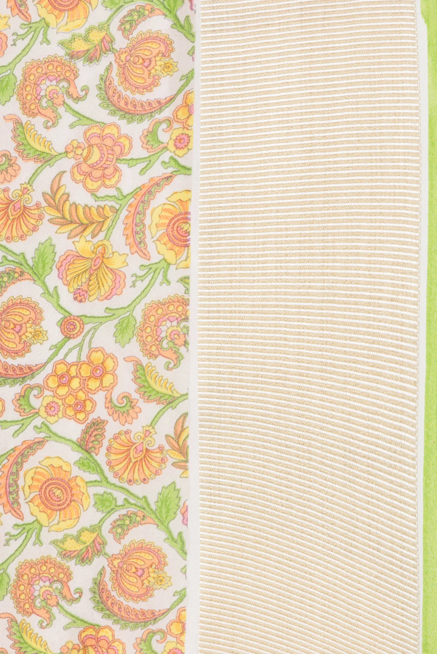 Off White Mysore Georgette Saree - Image 3