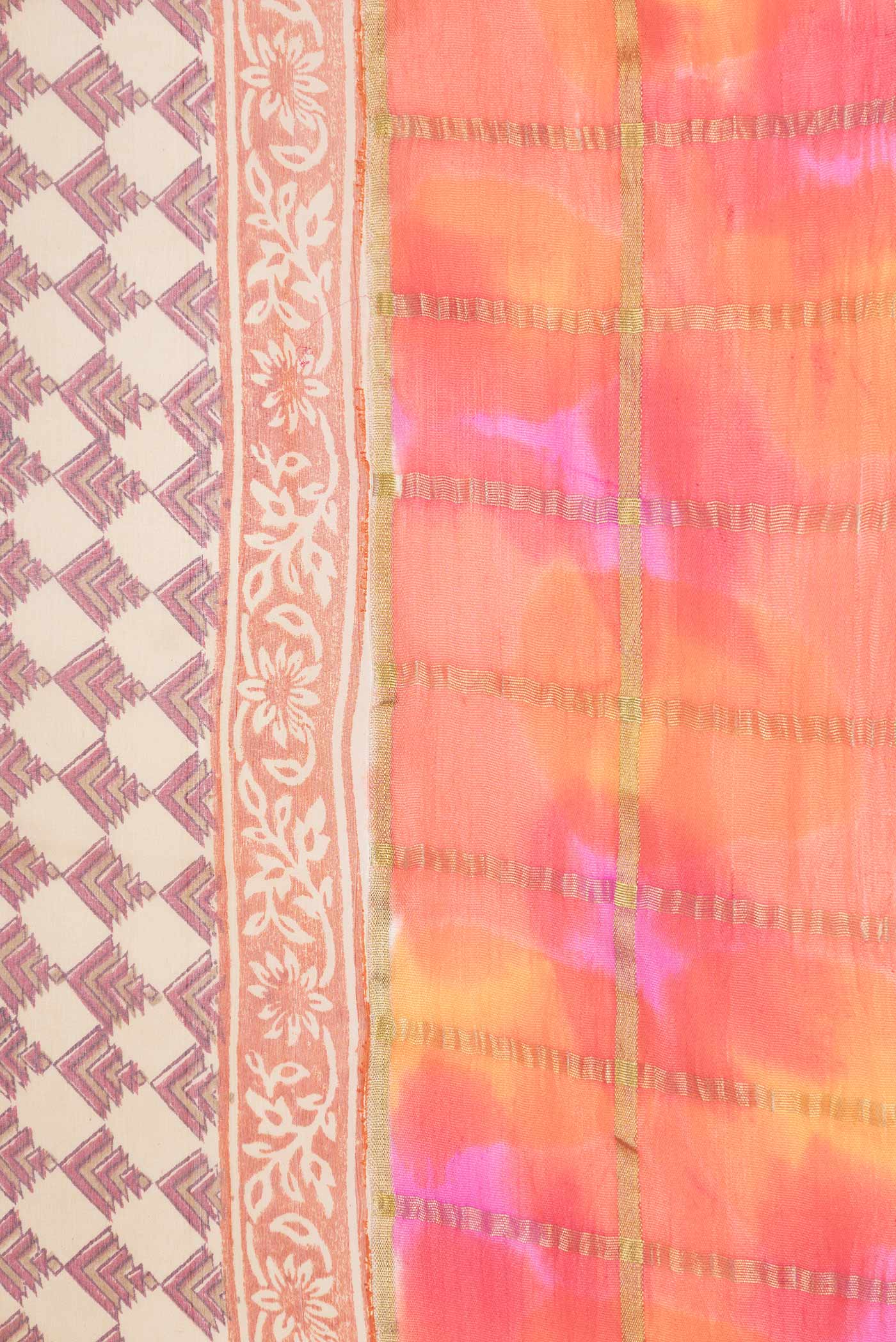 Beige Dual Tone Mysore Georgette Saree - Image 3