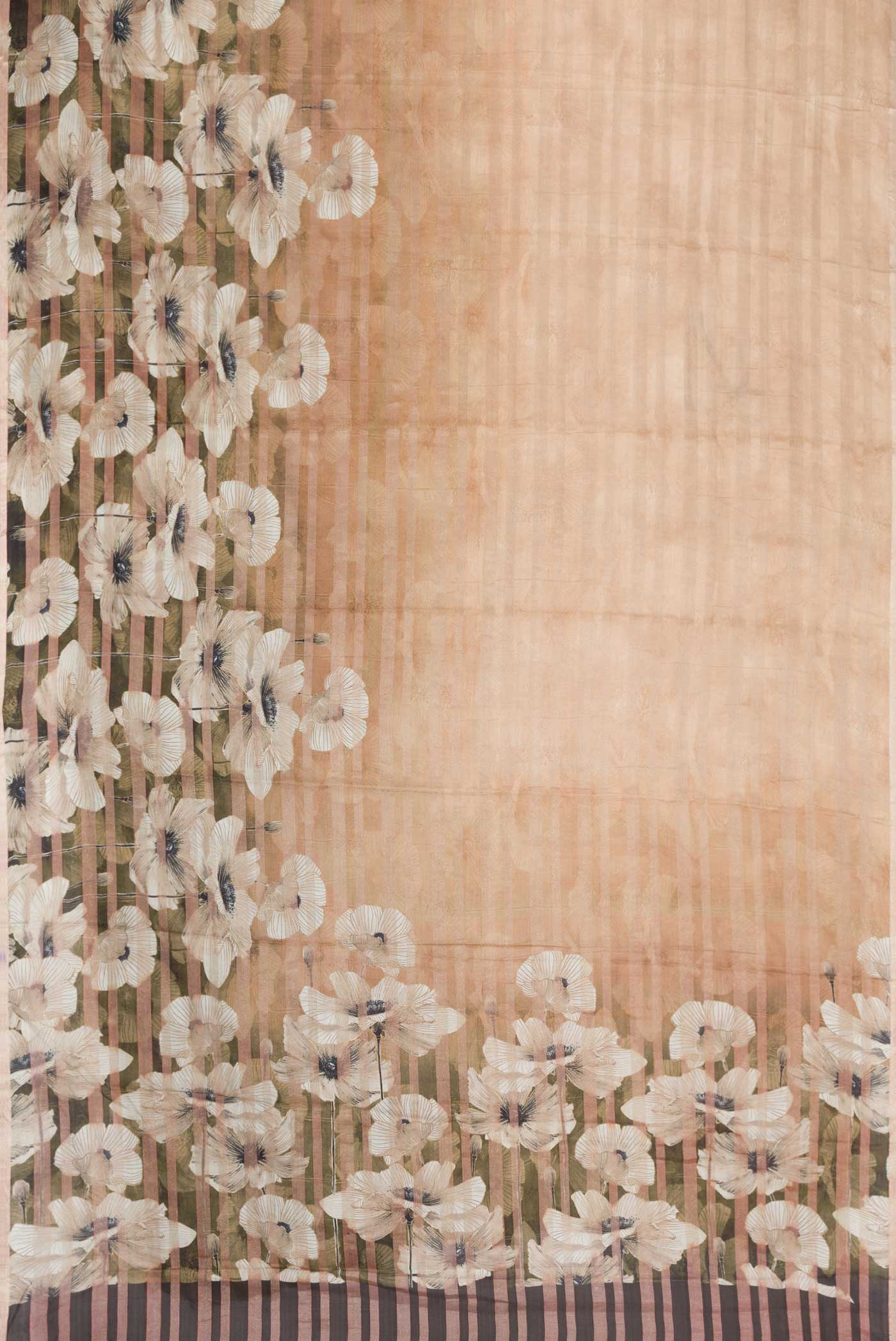 Beige Dual Tone Mysore Georgette Saree - Image 6